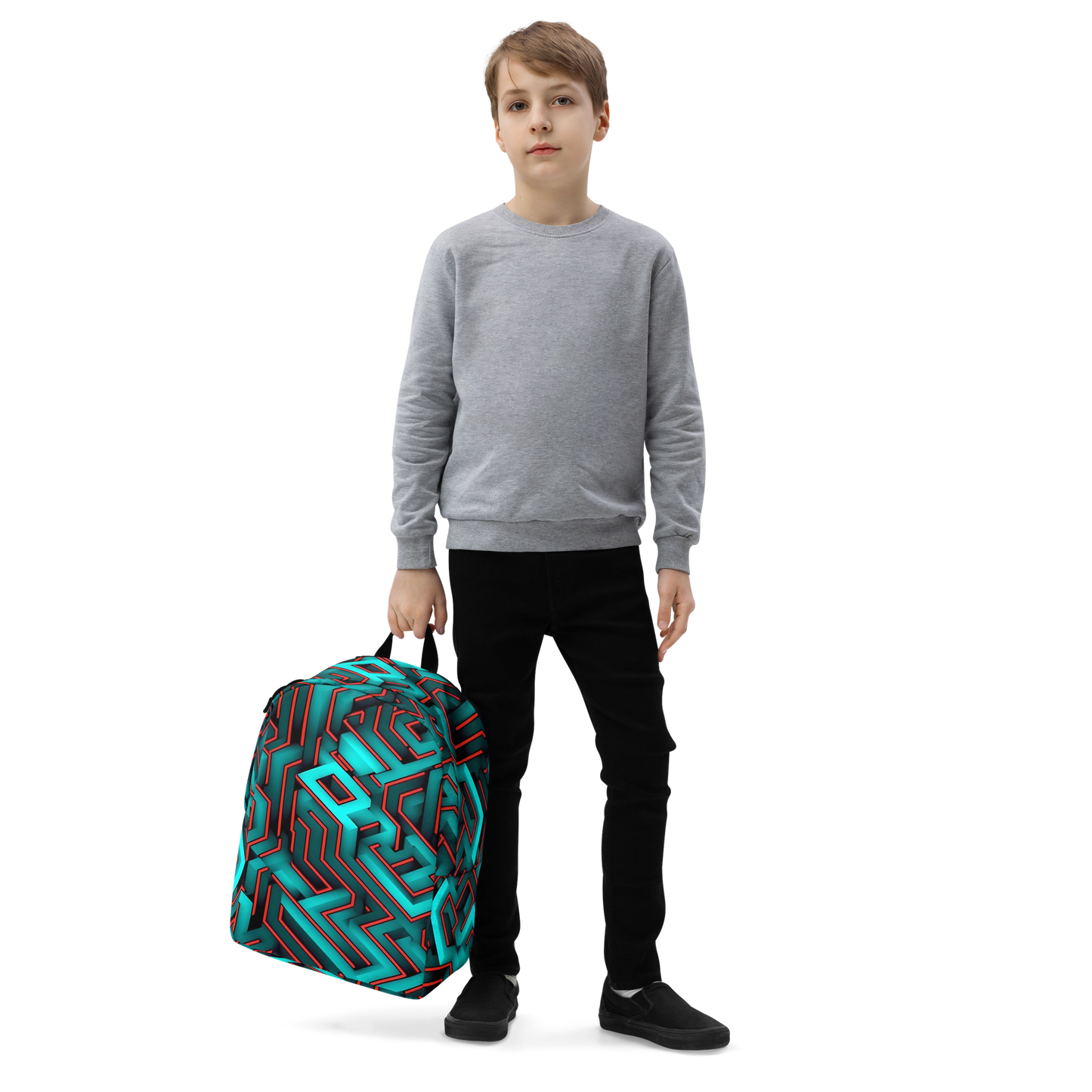 3D Maze Illusion | 3D Patterns | All-Over Print Minimalist Backpack - #2