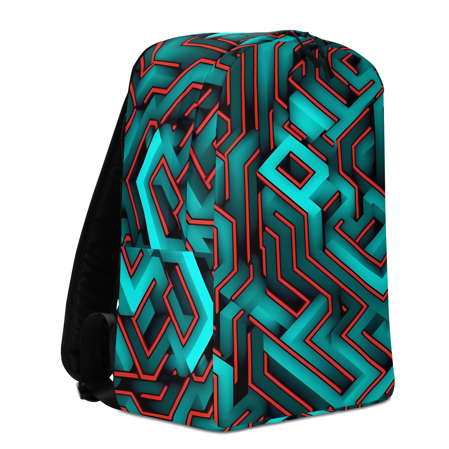 3D Maze Illusion | 3D Patterns | All-Over Print Minimalist Backpack - #2