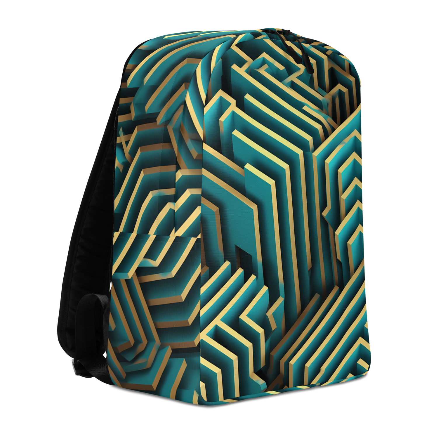 3D Maze Illusion | 3D Patterns | All-Over Print Minimalist Backpack - #5