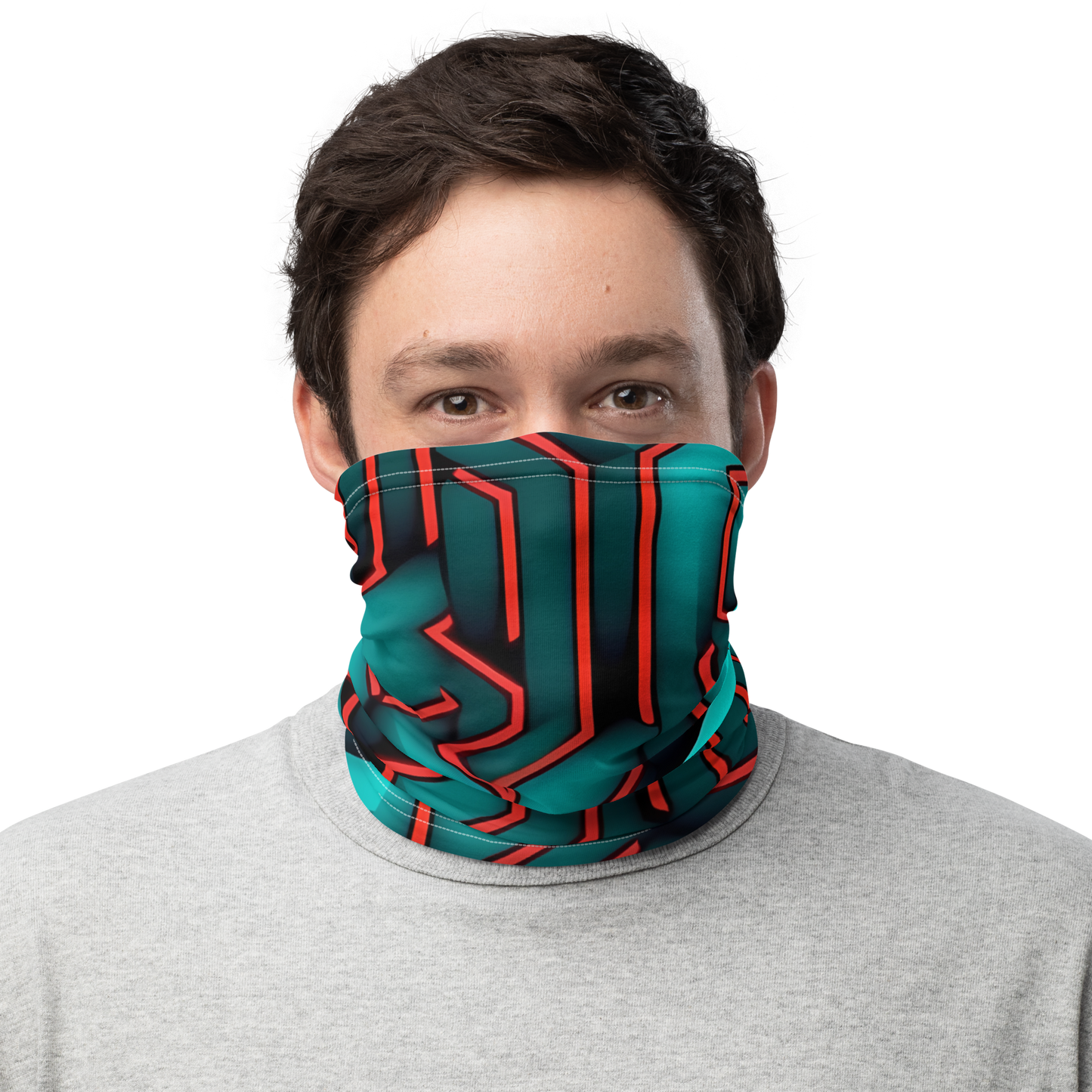 3D Maze Illusion | 3D Patterns | All-Over Print Neck Gaiter - #2