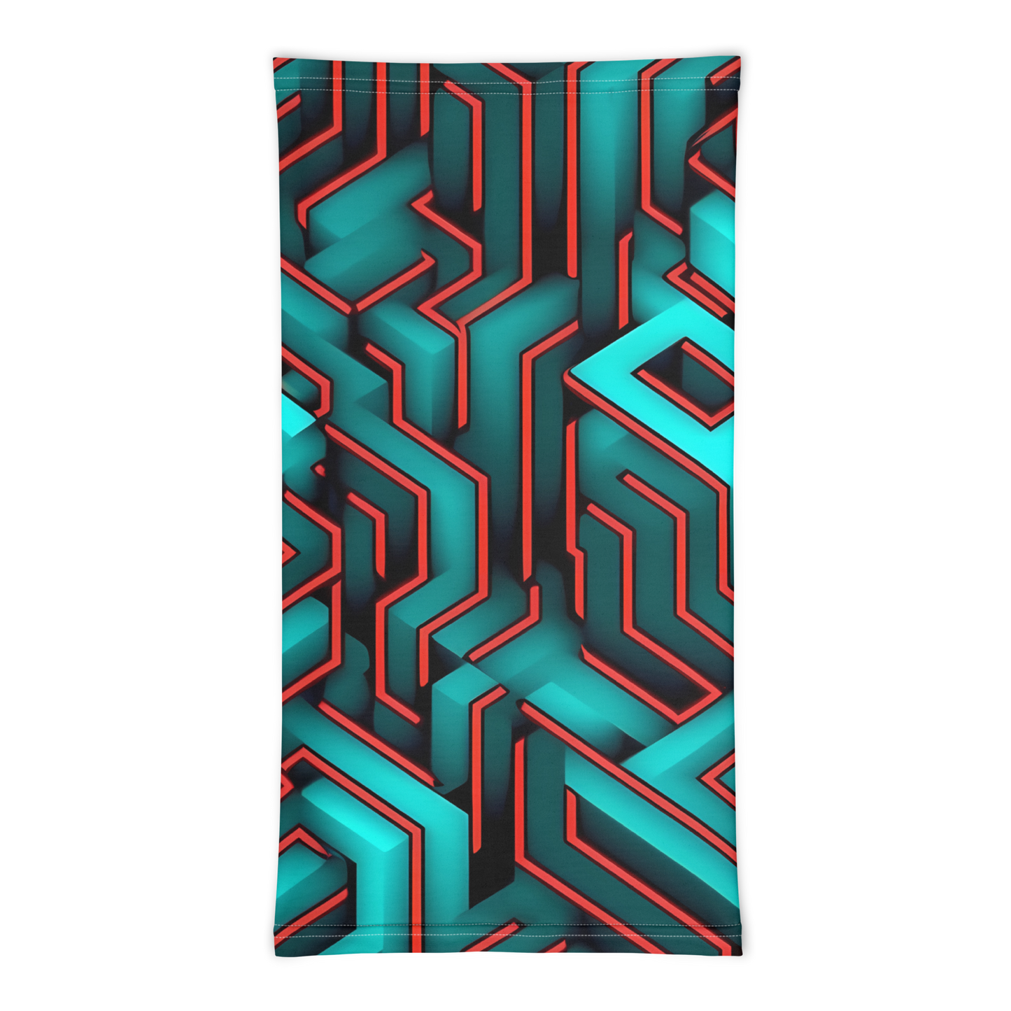 3D Maze Illusion | 3D Patterns | All-Over Print Neck Gaiter - #2