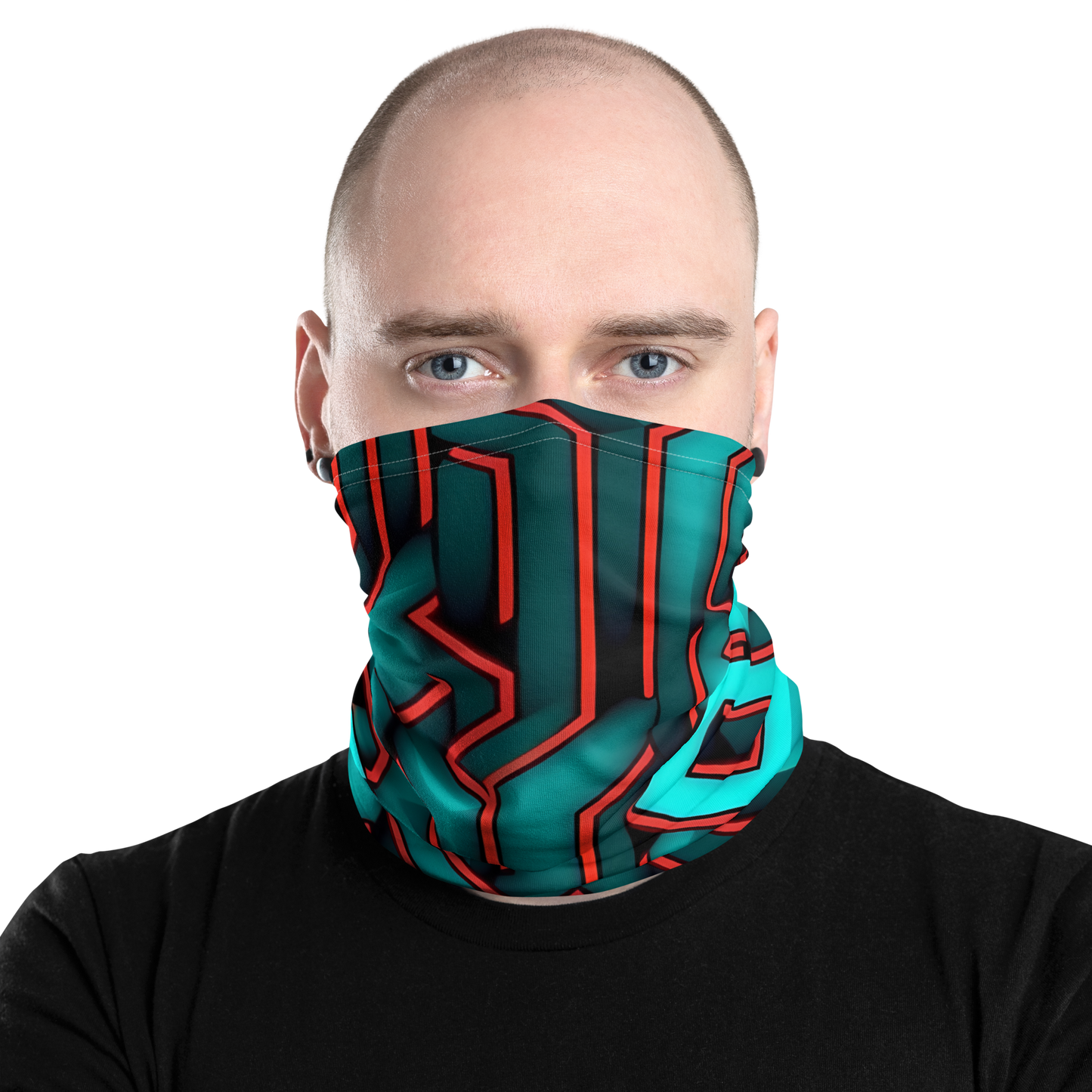 3D Maze Illusion | 3D Patterns | All-Over Print Neck Gaiter - #2