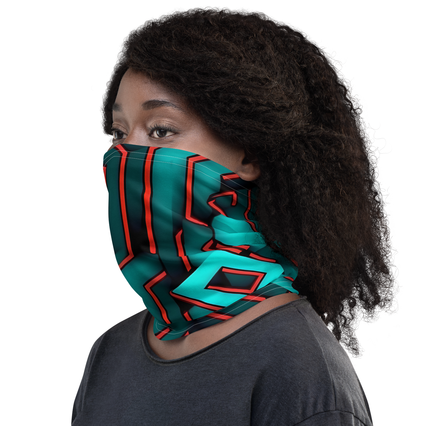 3D Maze Illusion | 3D Patterns | All-Over Print Neck Gaiter - #2