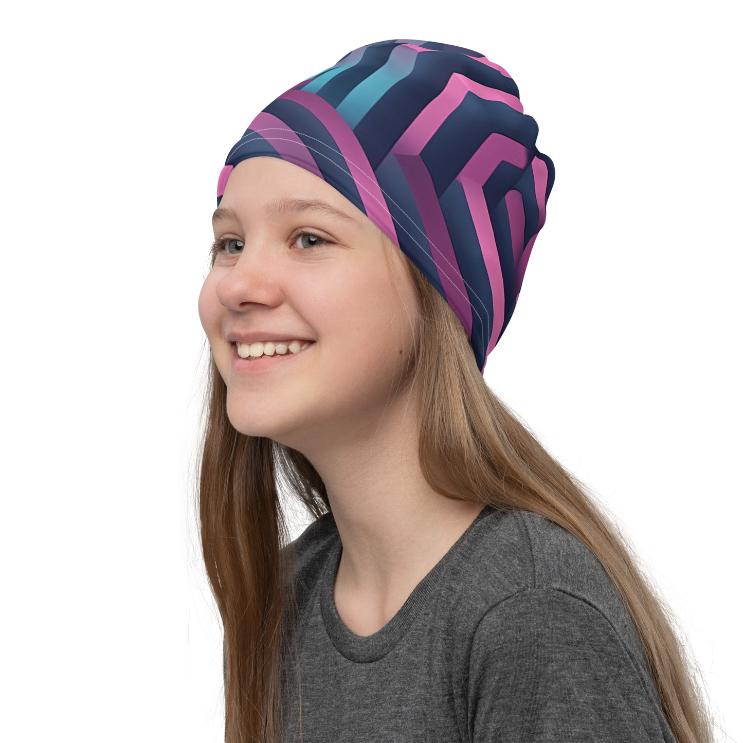 3D Maze Illusion | 3D Patterns | All-Over Print Neck Gaiter - #4