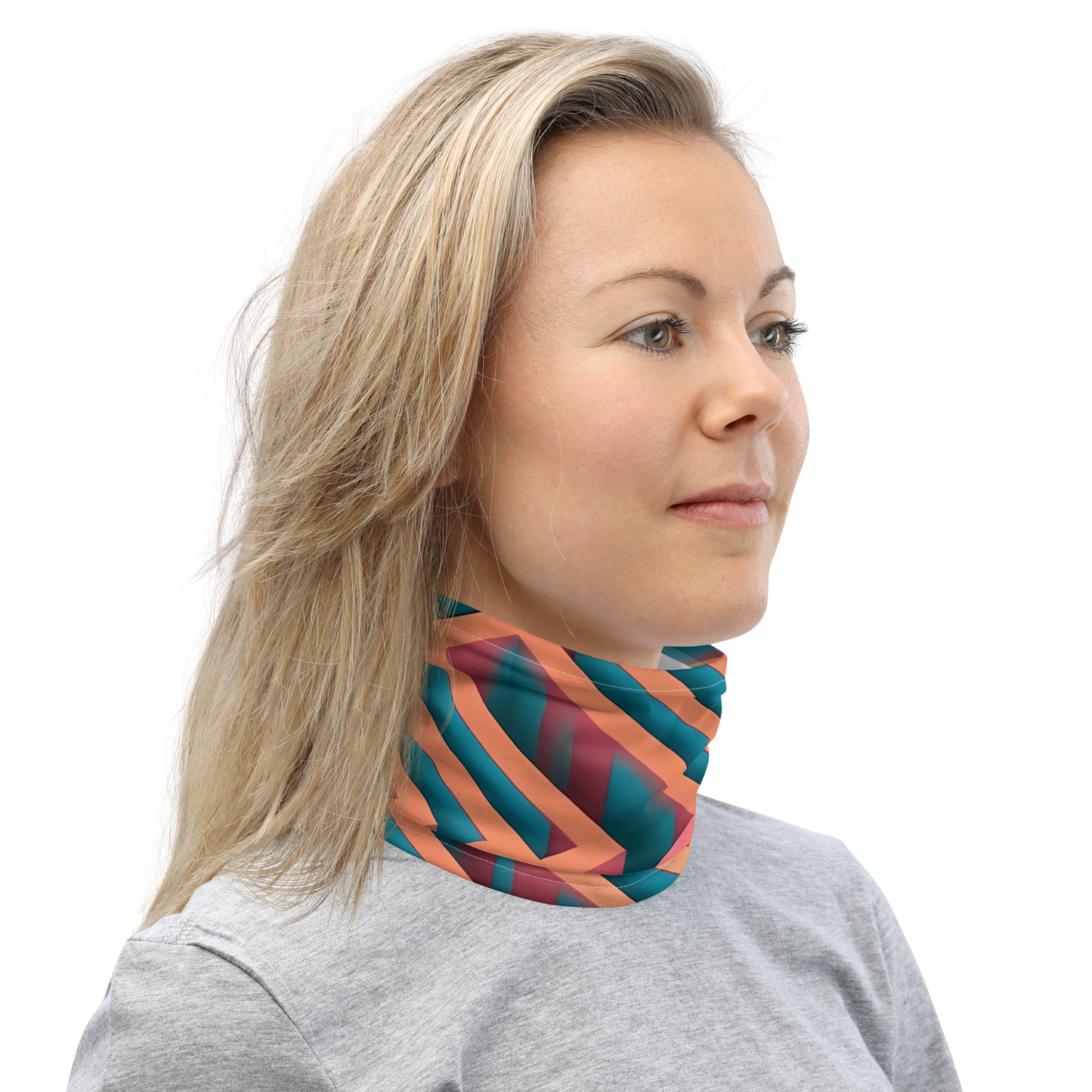 3D Maze Illusion | 3D Patterns | All-Over Print Neck Gaiter - #1