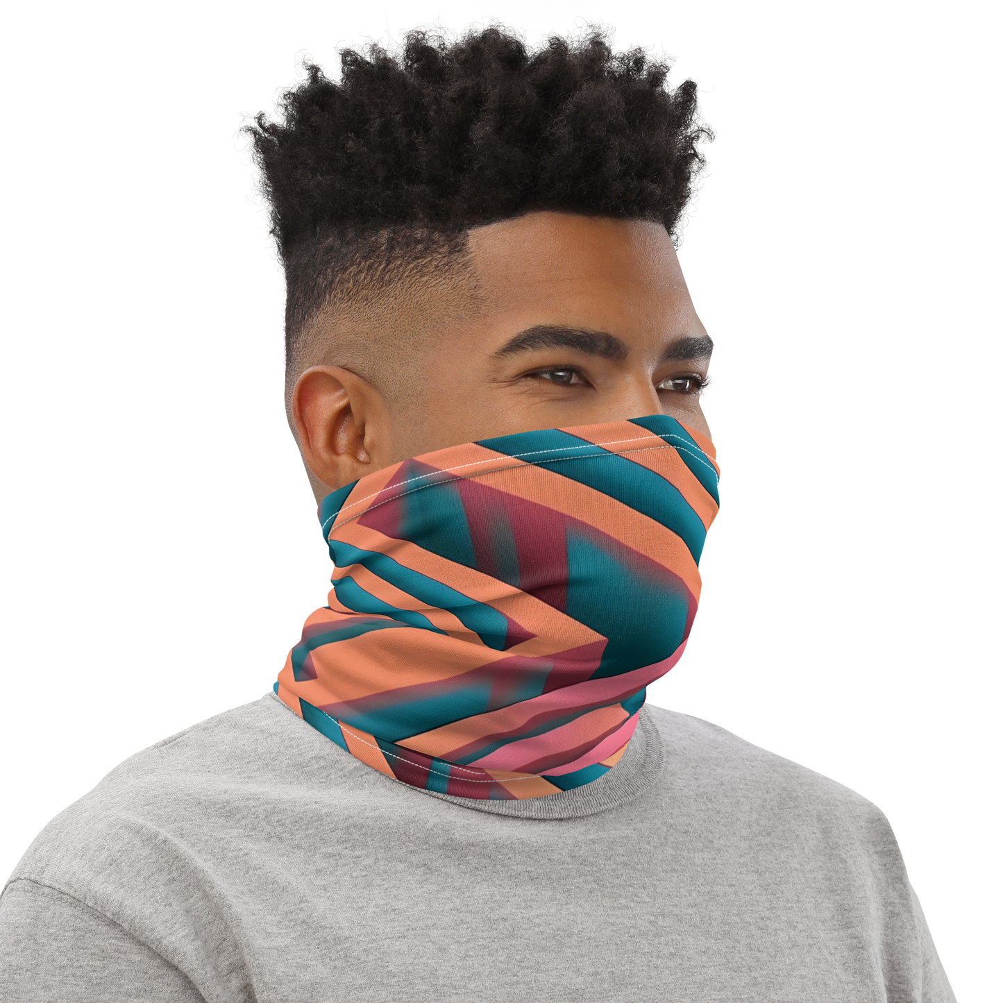 3D Maze Illusion | 3D Patterns | All-Over Print Neck Gaiter - #1