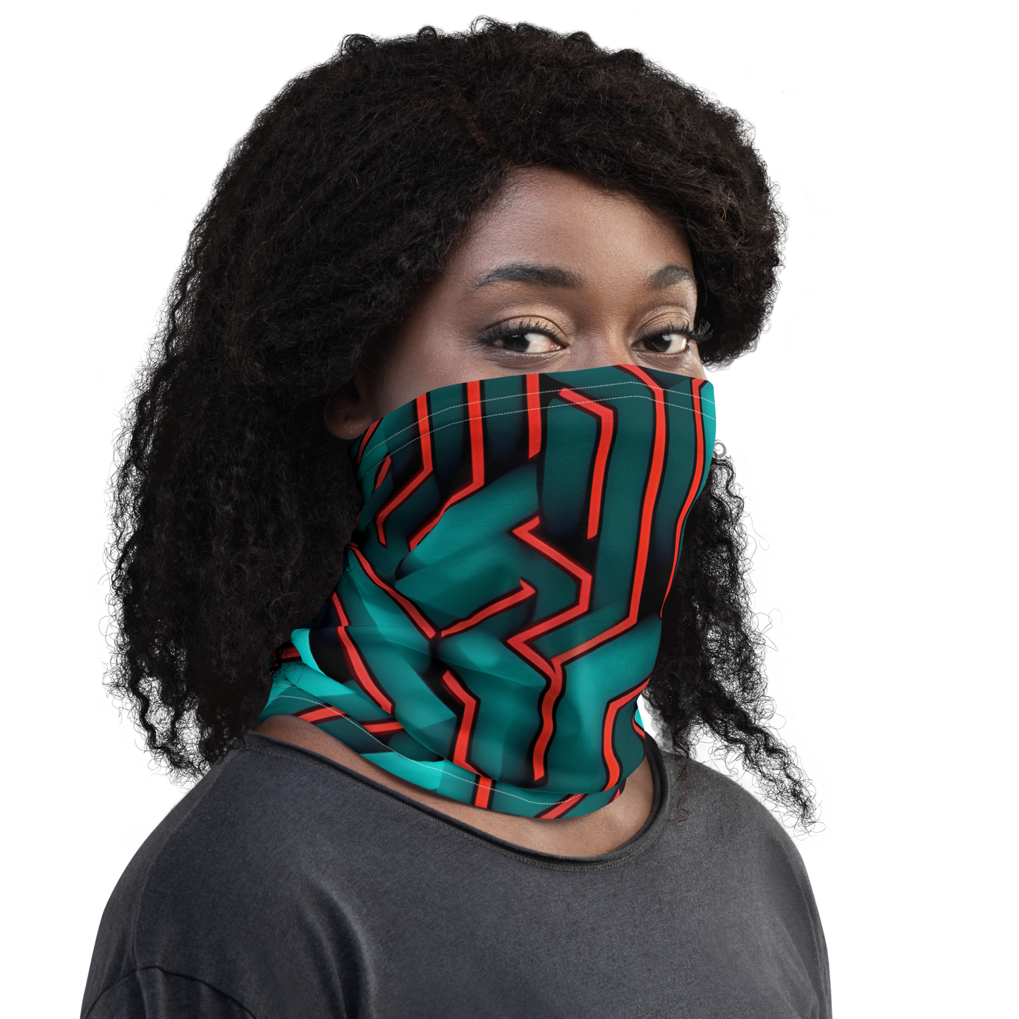 3D Maze Illusion | 3D Patterns | All-Over Print Neck Gaiter - #2