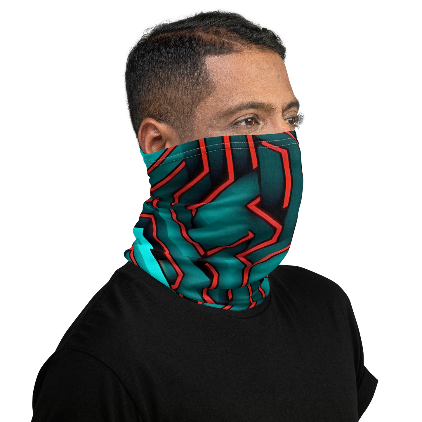 3D Maze Illusion | 3D Patterns | All-Over Print Neck Gaiter - #2