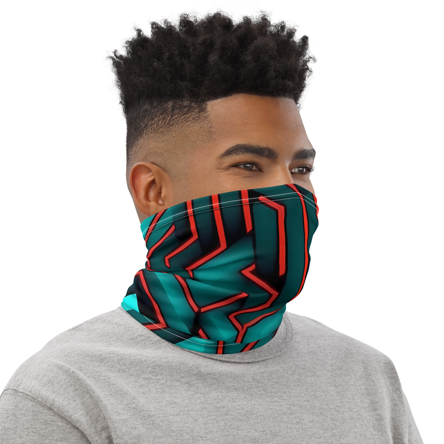 3D Maze Illusion | 3D Patterns | All-Over Print Neck Gaiter - #2