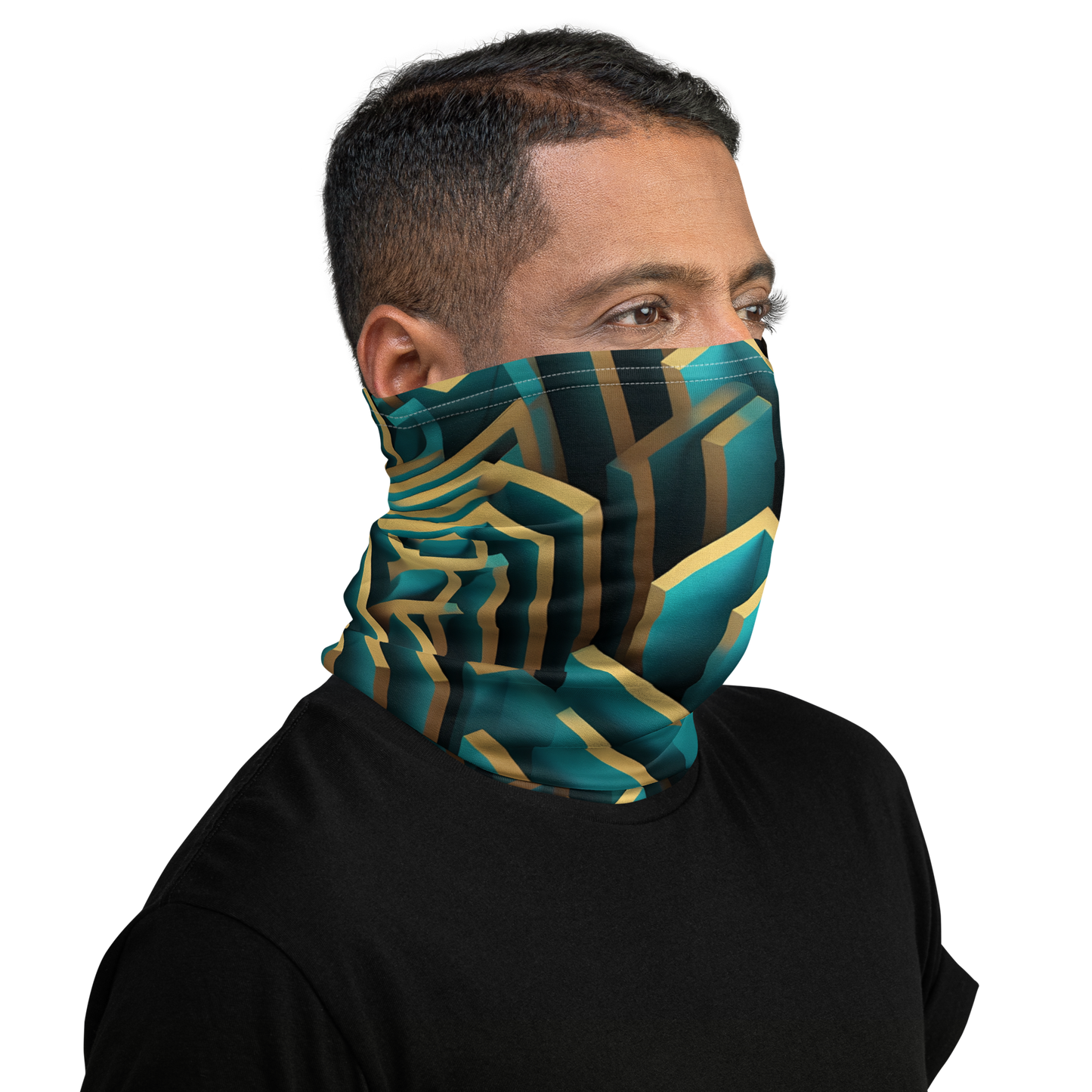 3D Maze Illusion | 3D Patterns | All-Over Print Neck Gaiter - #5