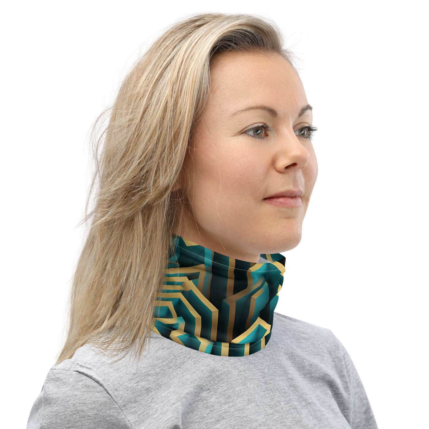 3D Maze Illusion | 3D Patterns | All-Over Print Neck Gaiter - #5