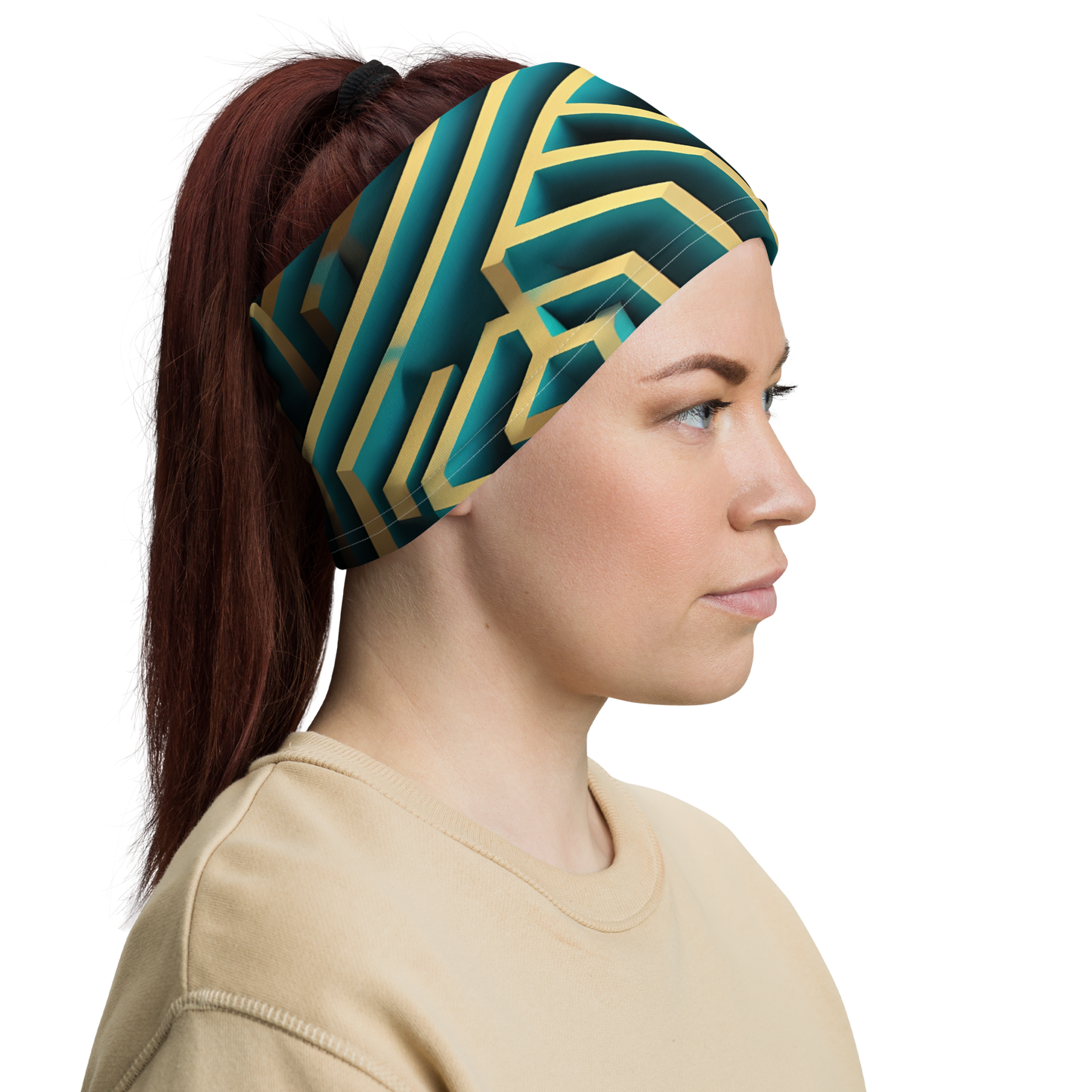 3D Maze Illusion | 3D Patterns | All-Over Print Neck Gaiter - #5