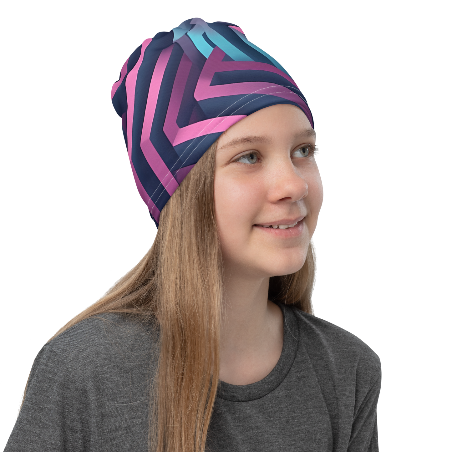 3D Maze Illusion | 3D Patterns | All-Over Print Neck Gaiter - #4