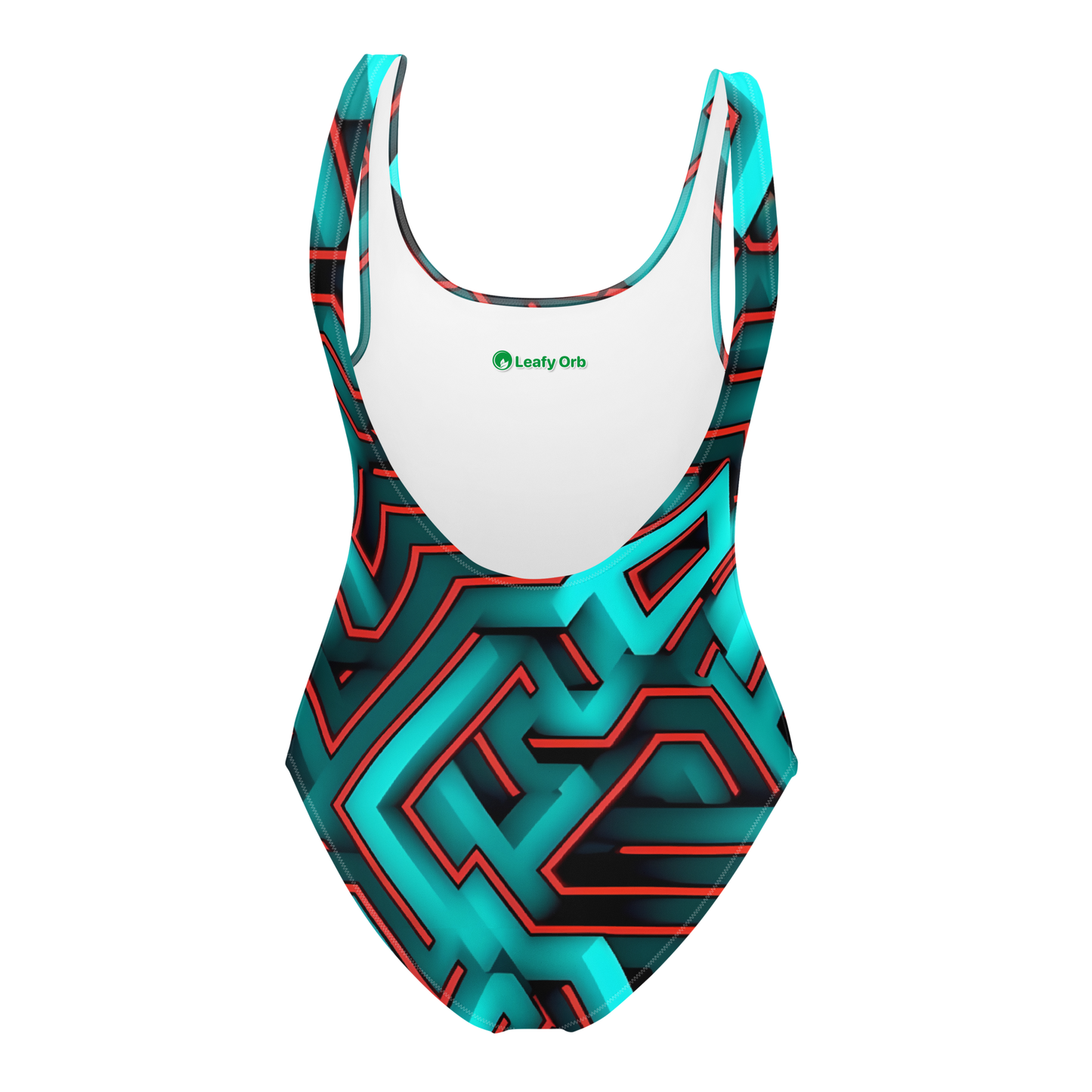 3D Maze Illusion | 3D Patterns | All-Over Print One-Piece Swimsuit - #2
