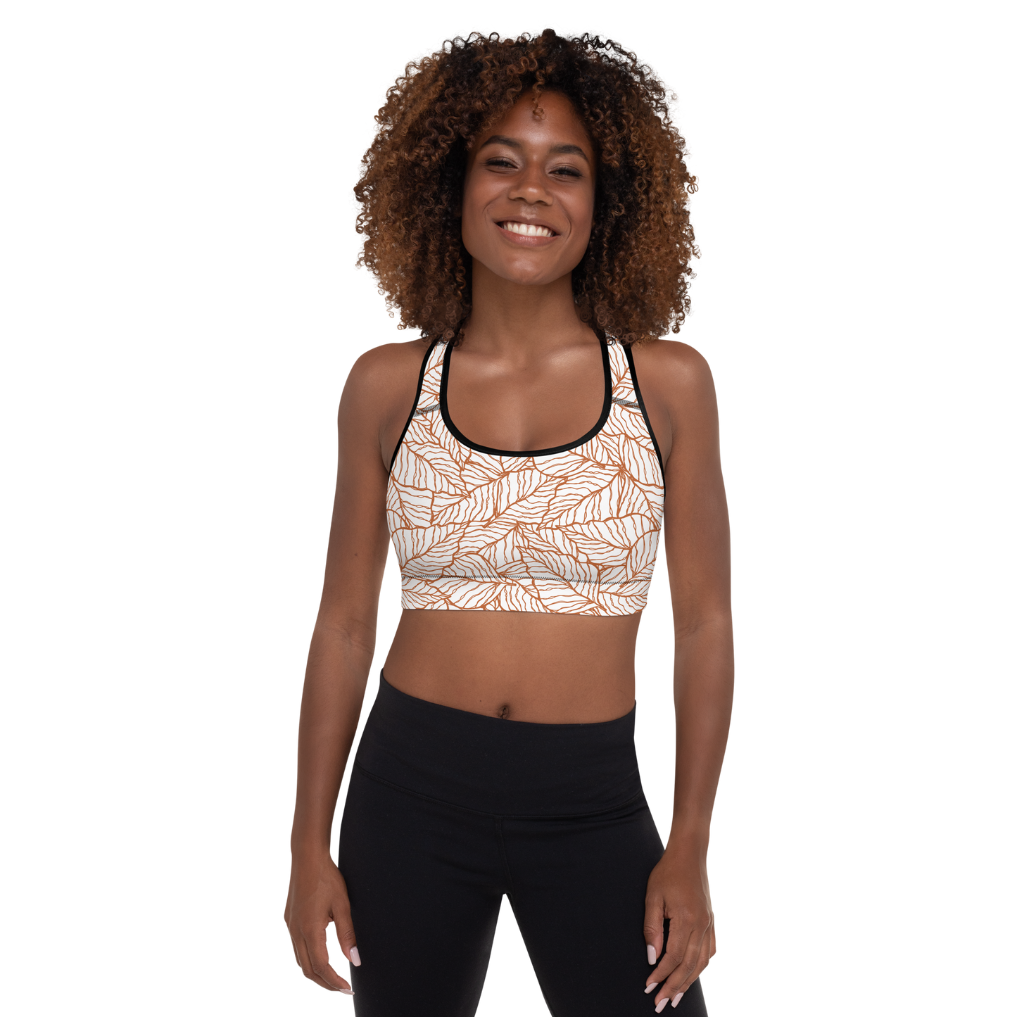 Colorful Fall Leaves | Seamless Patterns | All-Over Print Padded Sports Bra - #1