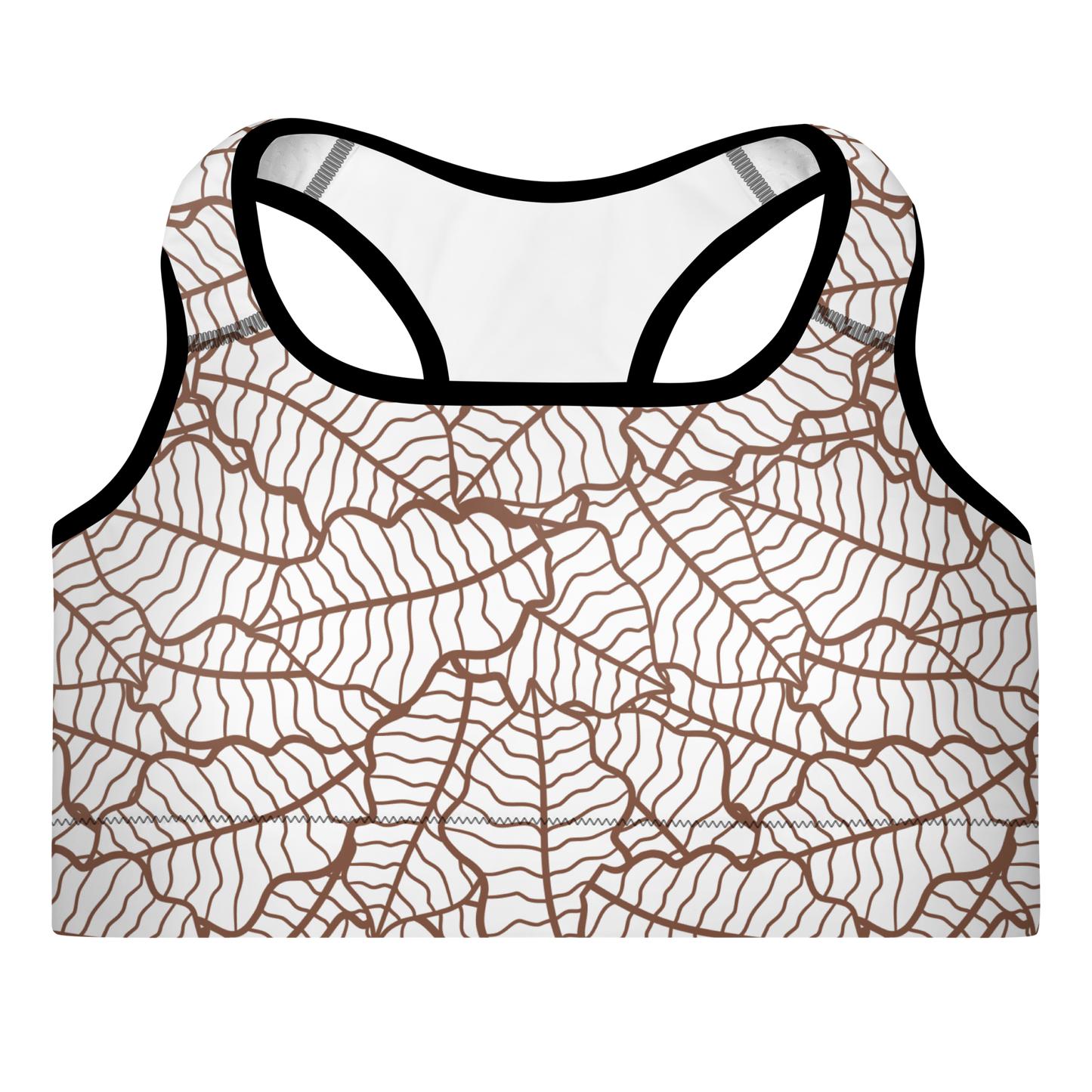 Colorful Fall Leaves | Seamless Patterns | All-Over Print Padded Sports Bra - #5