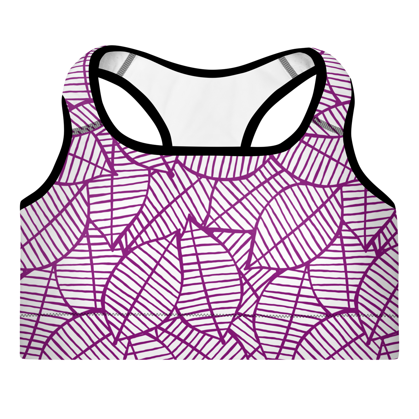 Colorful Fall Leaves | Seamless Patterns | All-Over Print Padded Sports Bra - #7