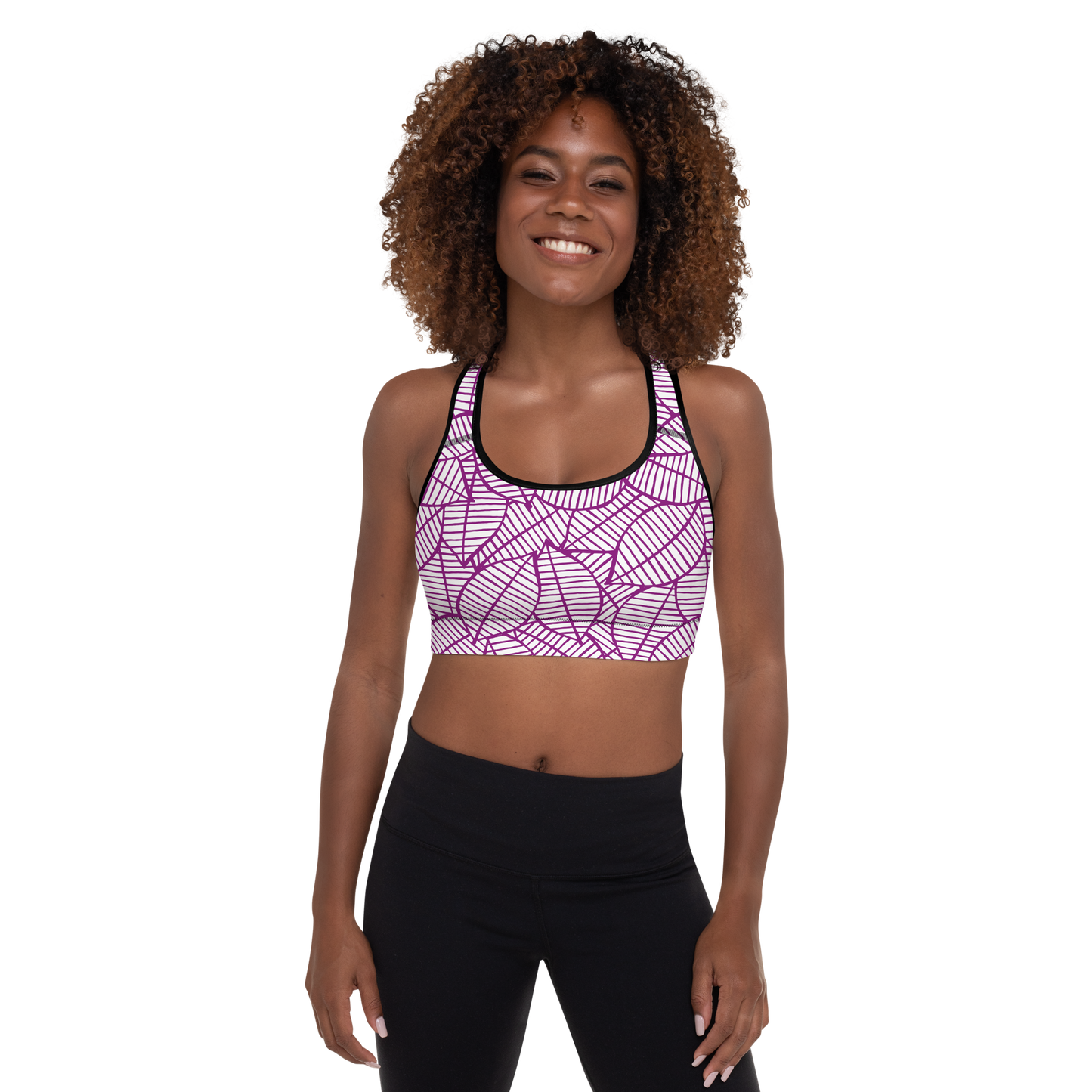 Colorful Fall Leaves | Seamless Patterns | All-Over Print Padded Sports Bra - #7