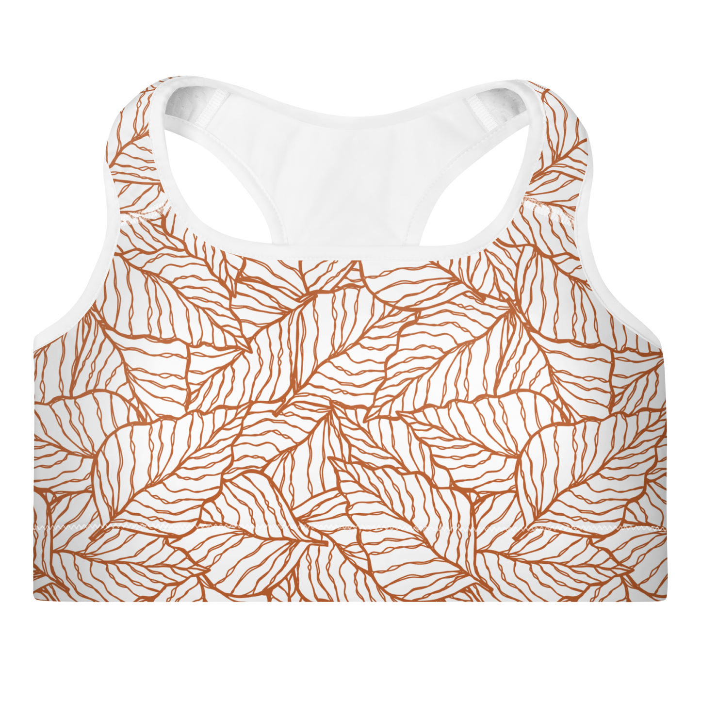 Colorful Fall Leaves | Seamless Patterns | All-Over Print Padded Sports Bra - #1