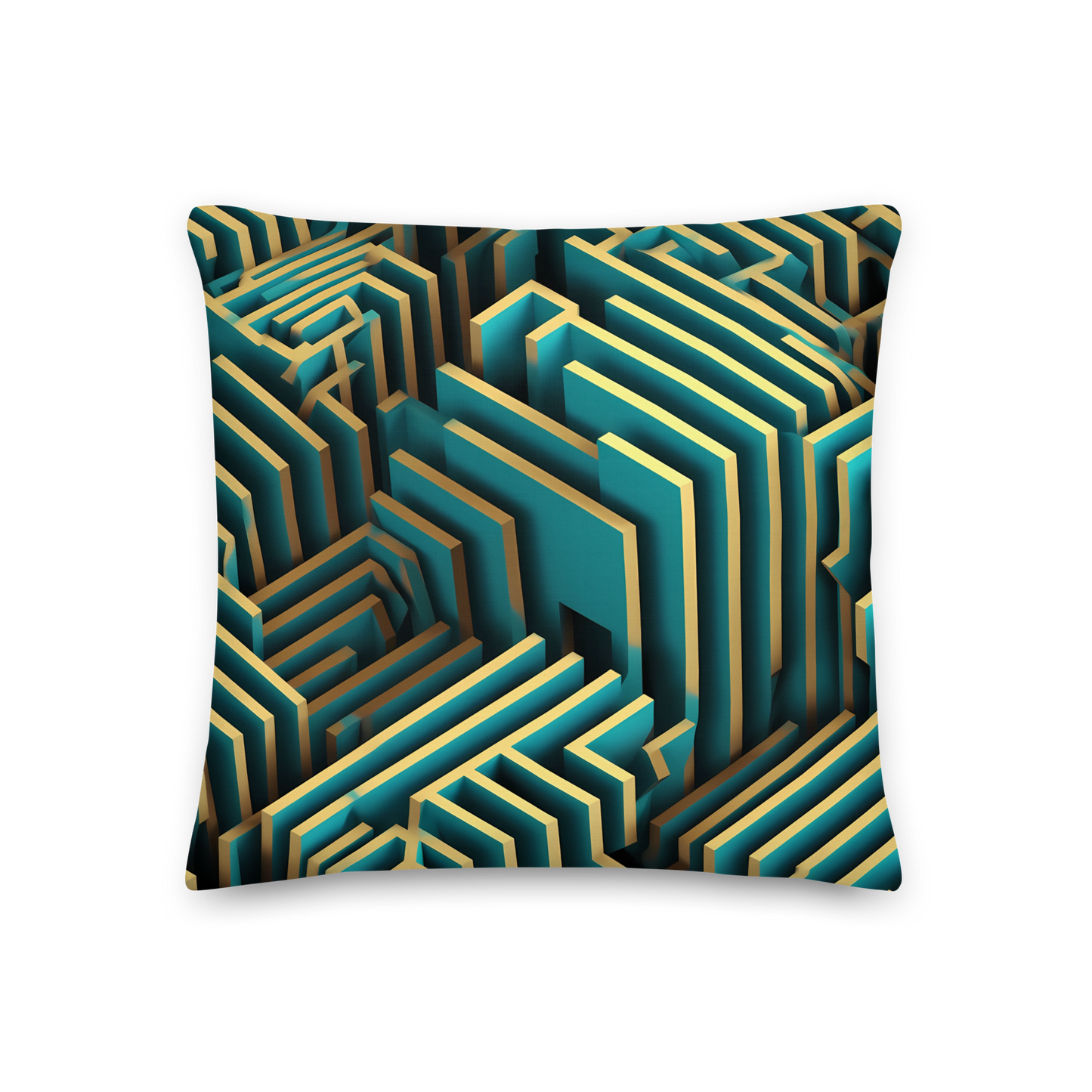 3D Maze Illusion | 3D Patterns | All-Over Print Premium Pillow - #5