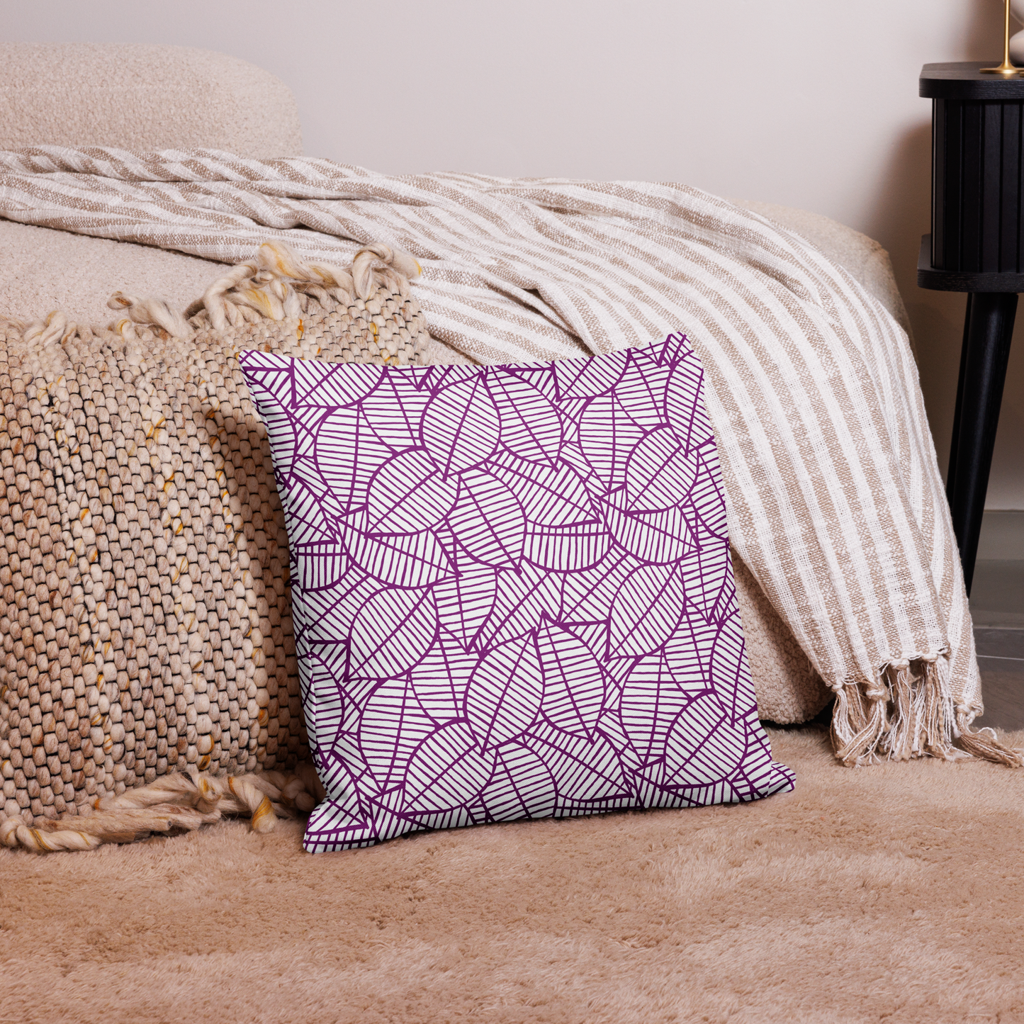 Colorful Fall Leaves | Seamless Patterns | All-Over Print Premium Pillow - #7