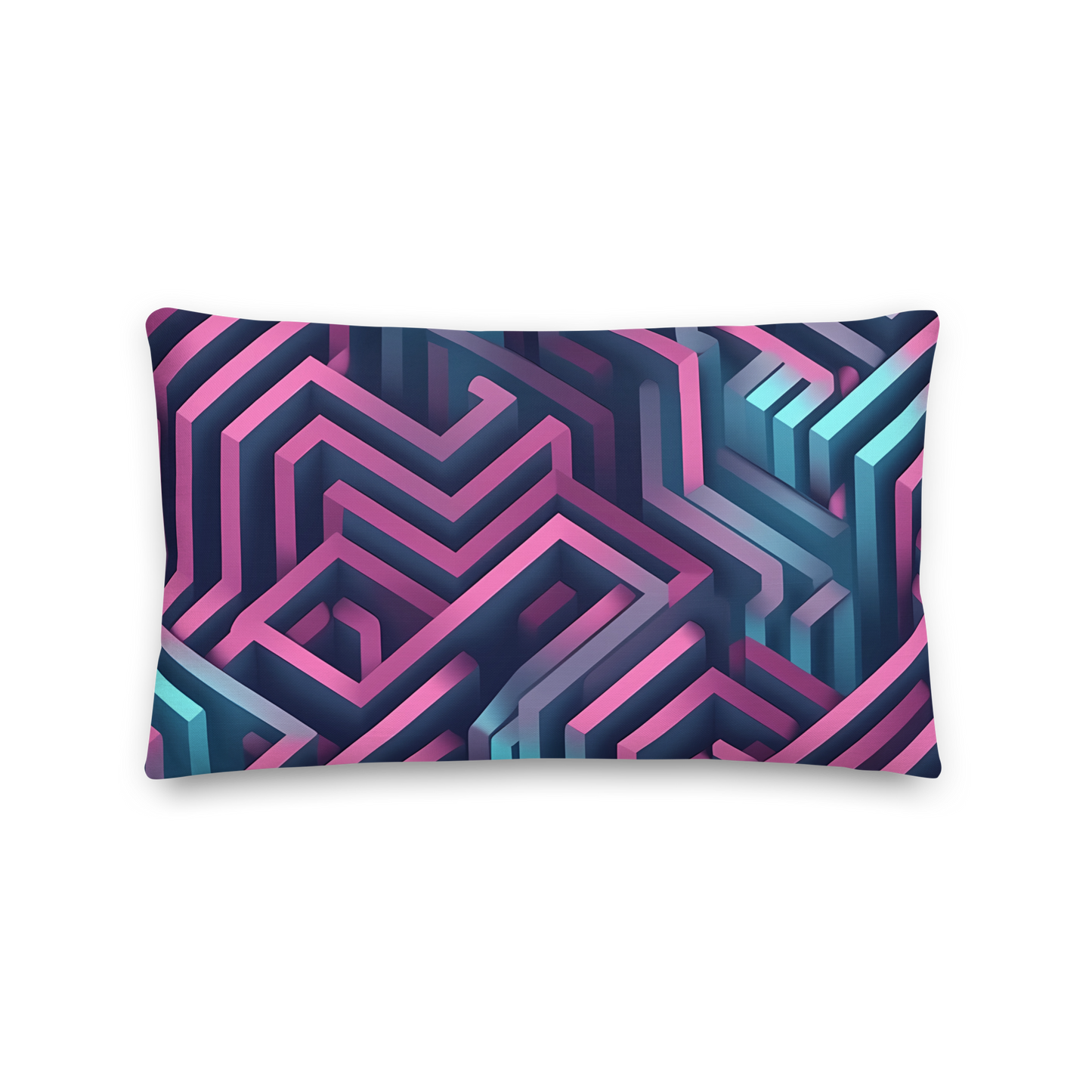 3D Maze Illusion | 3D Patterns | All-Over Print Premium Pillow - #4