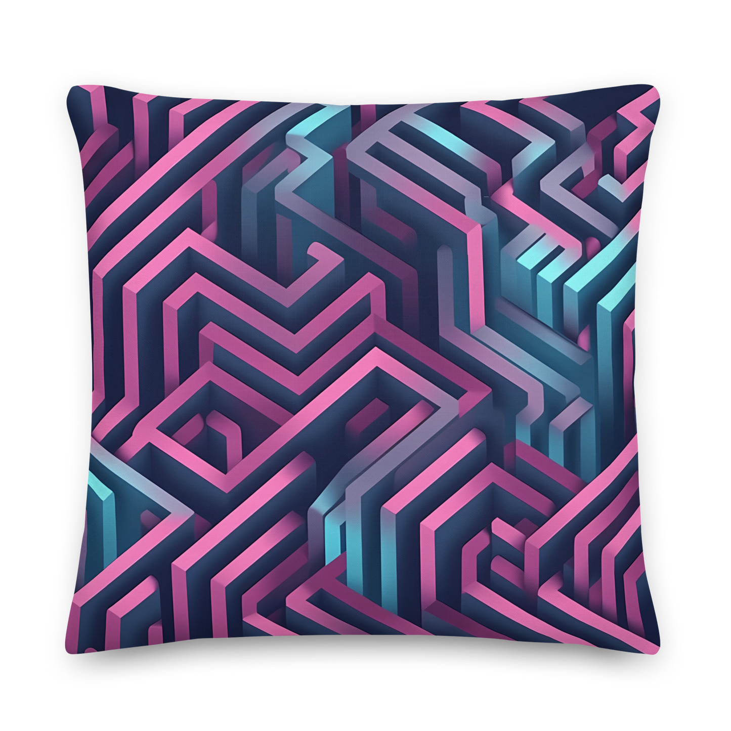 3D Maze Illusion | 3D Patterns | All-Over Print Premium Pillow - #4