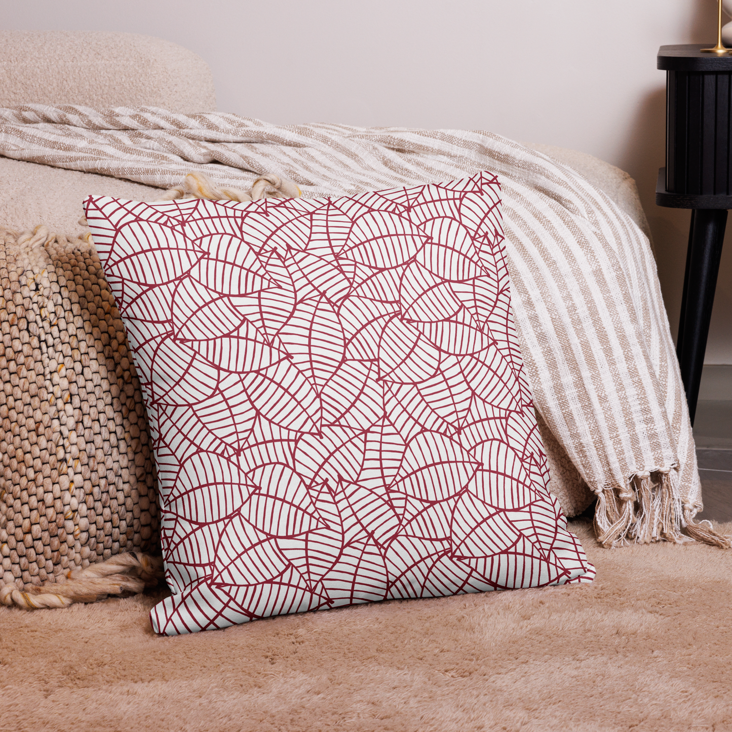 Colorful Fall Leaves | Seamless Patterns | All-Over Print Premium Pillow - #8
