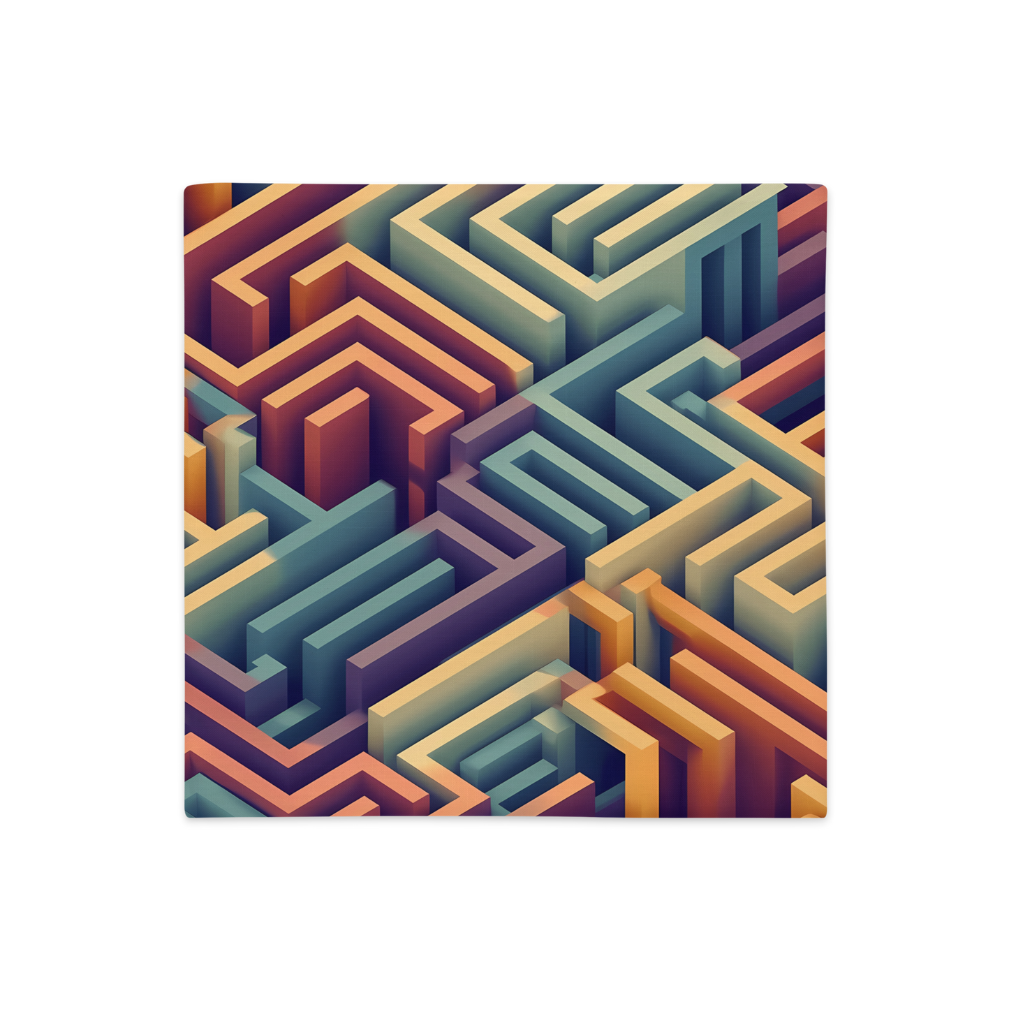 3D Maze Illusion | 3D Patterns | All-Over Print Premium Pillow Case - #3
