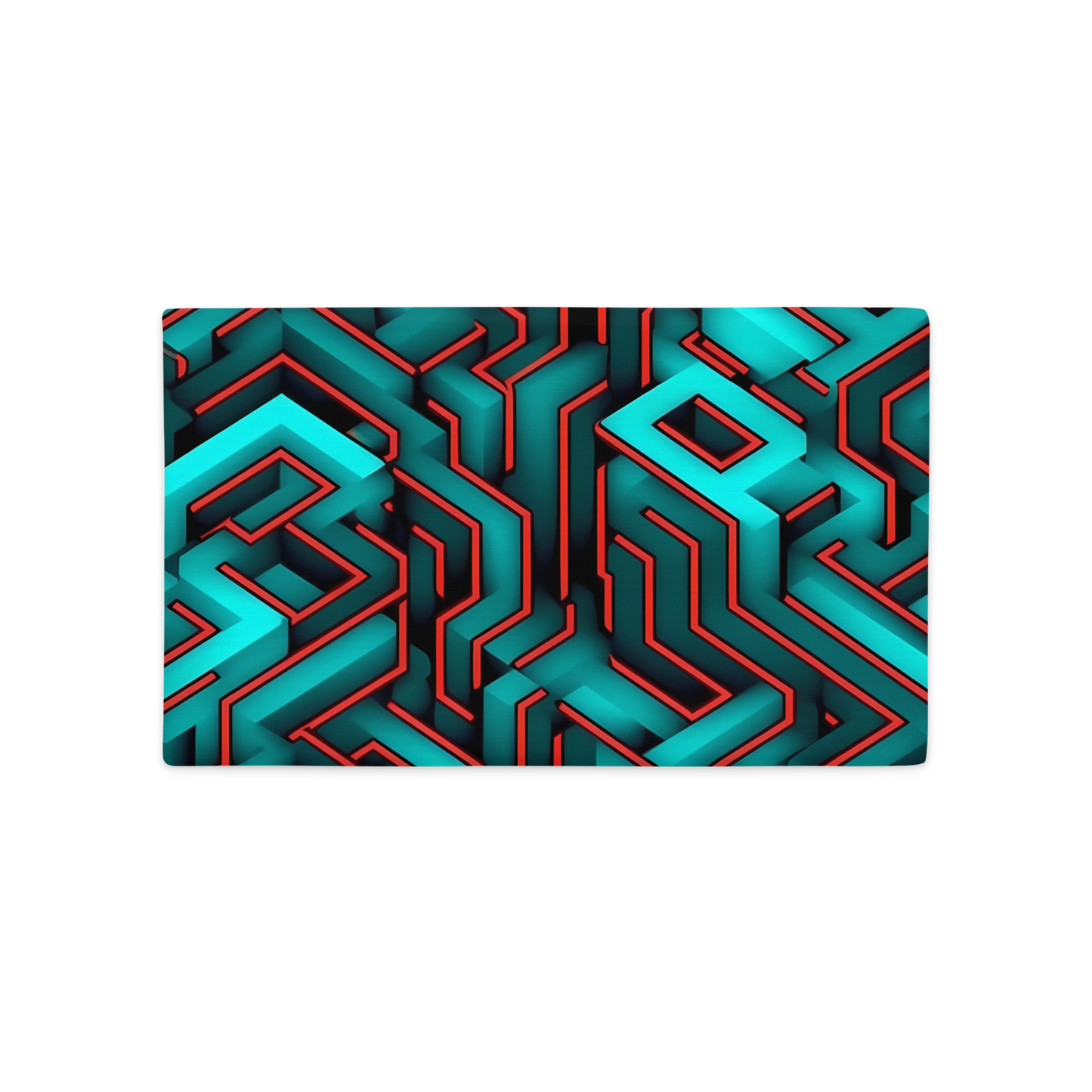 3D Maze Illusion | 3D Patterns | All-Over Print Premium Pillow Case - #2