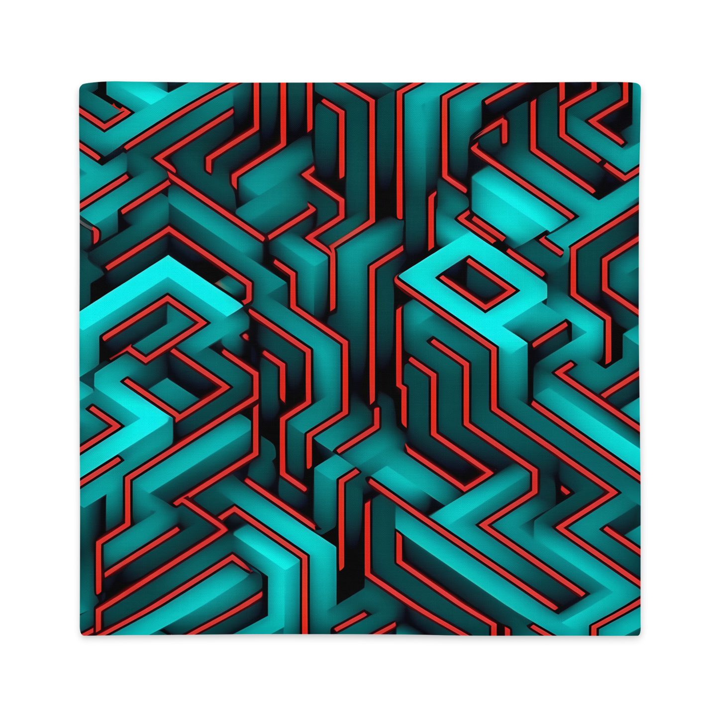 3D Maze Illusion | 3D Patterns | All-Over Print Premium Pillow Case - #2