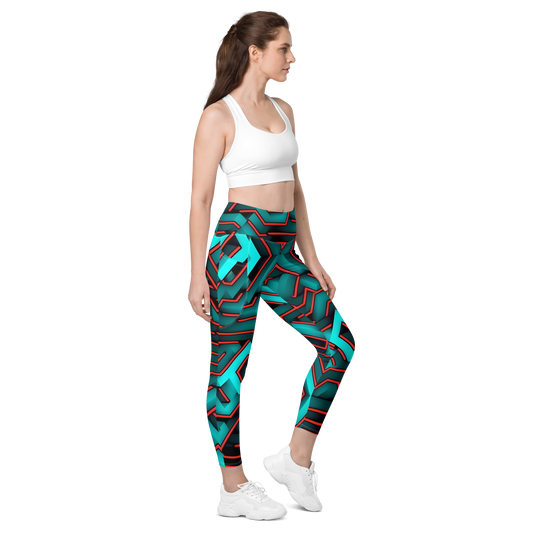 3D Maze Illusion | 3D Patterns | All-Over Print Leggings with Pockets - #2