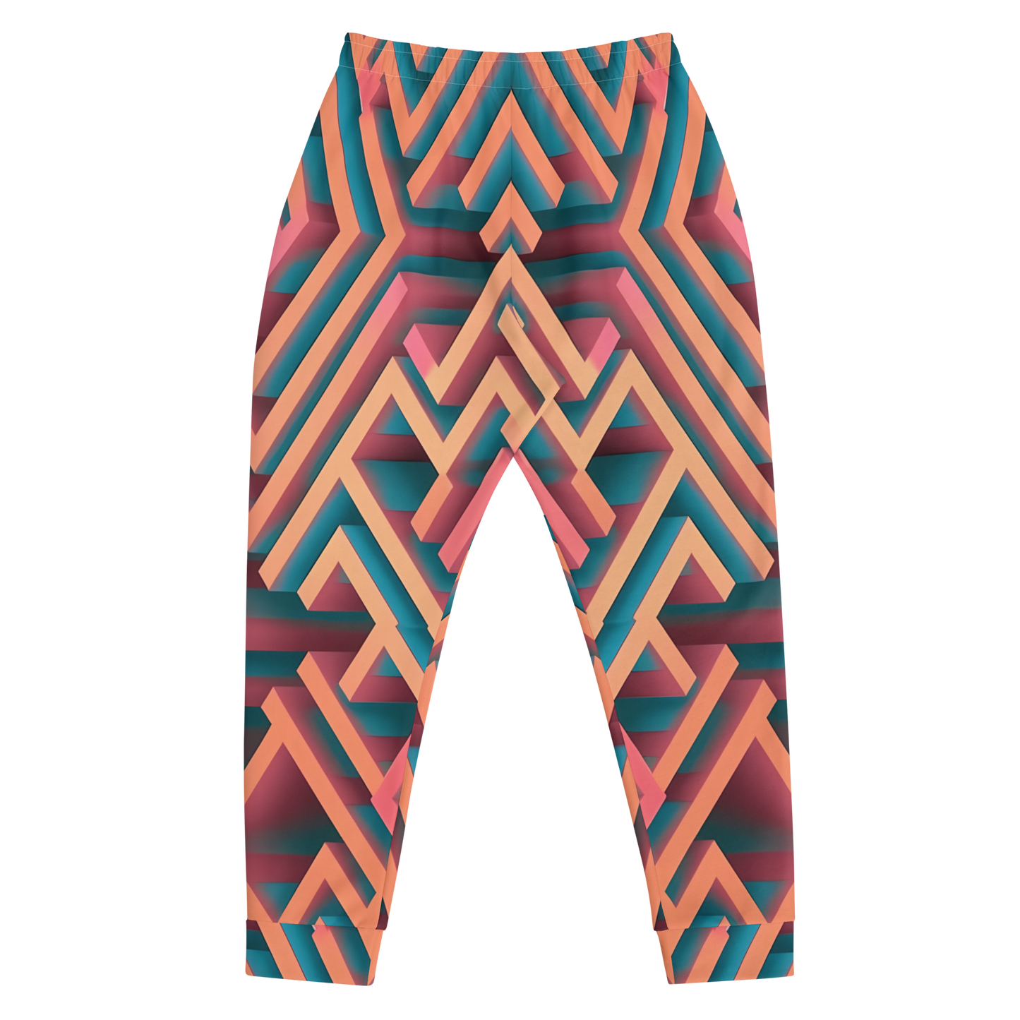 3D Maze Illusion | 3D Patterns | All-Over Print Men's Joggers - #1