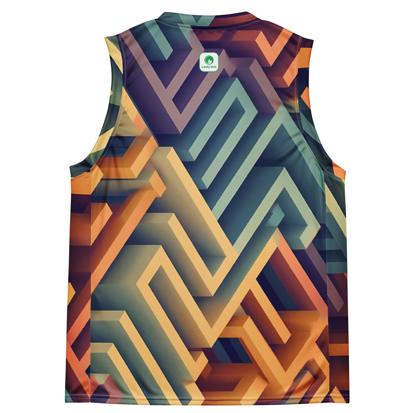 3D Maze Illusion | 3D Patterns | All-Over Print Recycled Unisex Basketball Jersey - #3