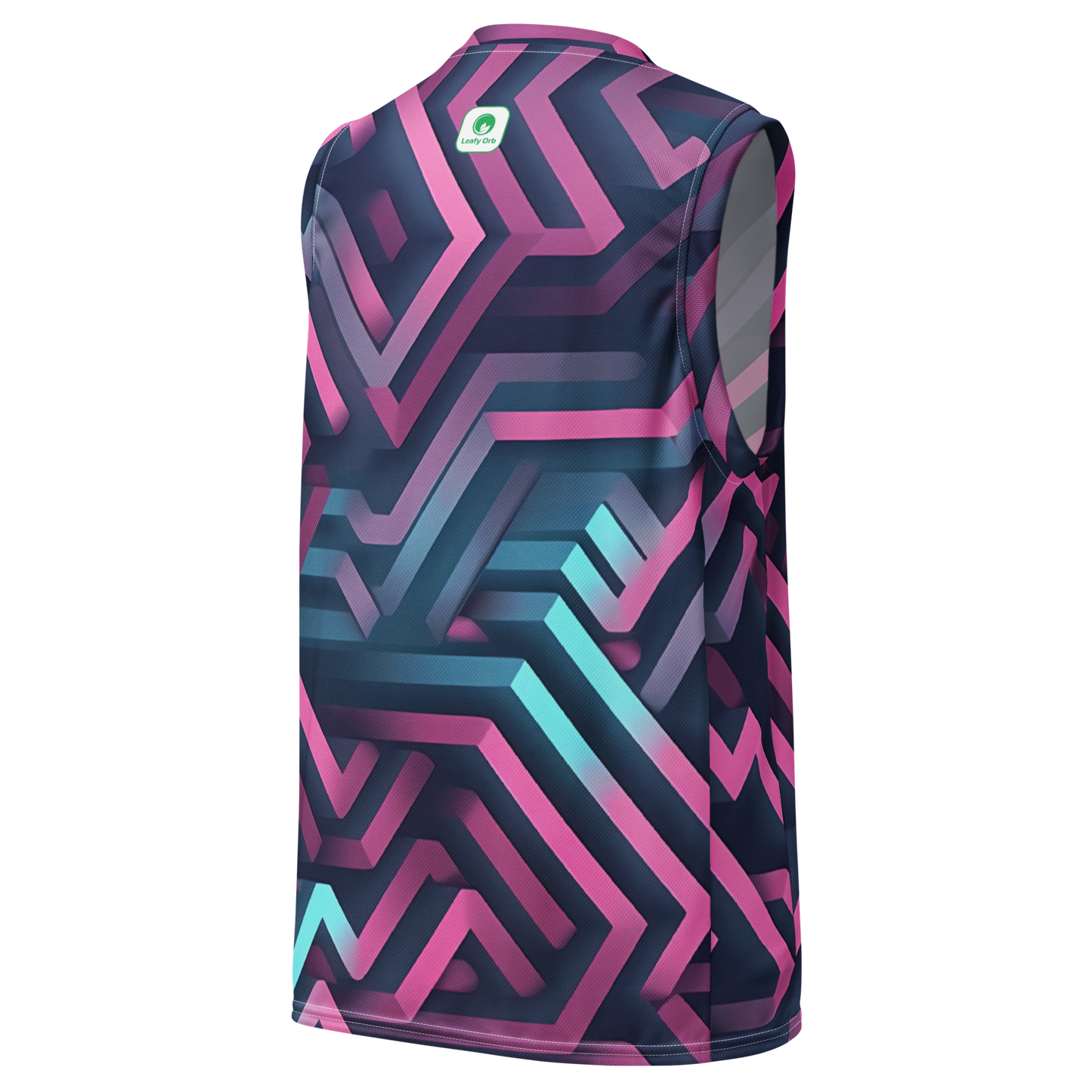 3D Maze Illusion | 3D Patterns | All-Over Print Recycled Unisex Basketball Jersey - #4