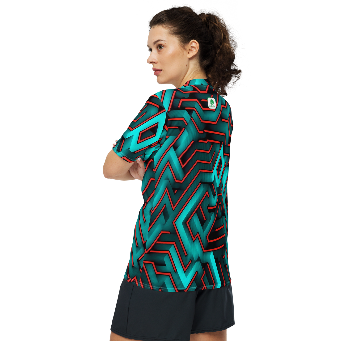 3D Maze Illusion | 3D Patterns | All-Over Print Recycled Unisex Sports Jersey - #2