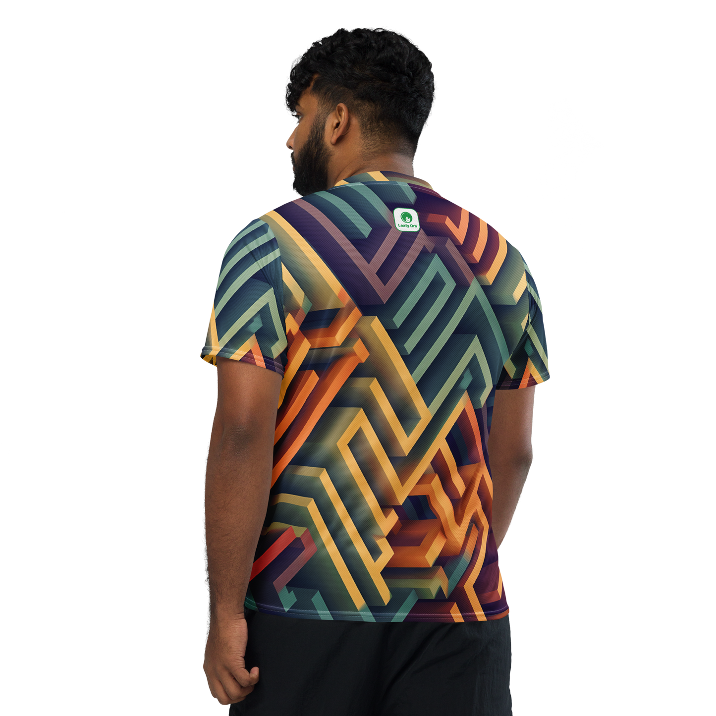 3D Maze Illusion | 3D Patterns | All-Over Print Recycled Unisex Sports Jersey - #3