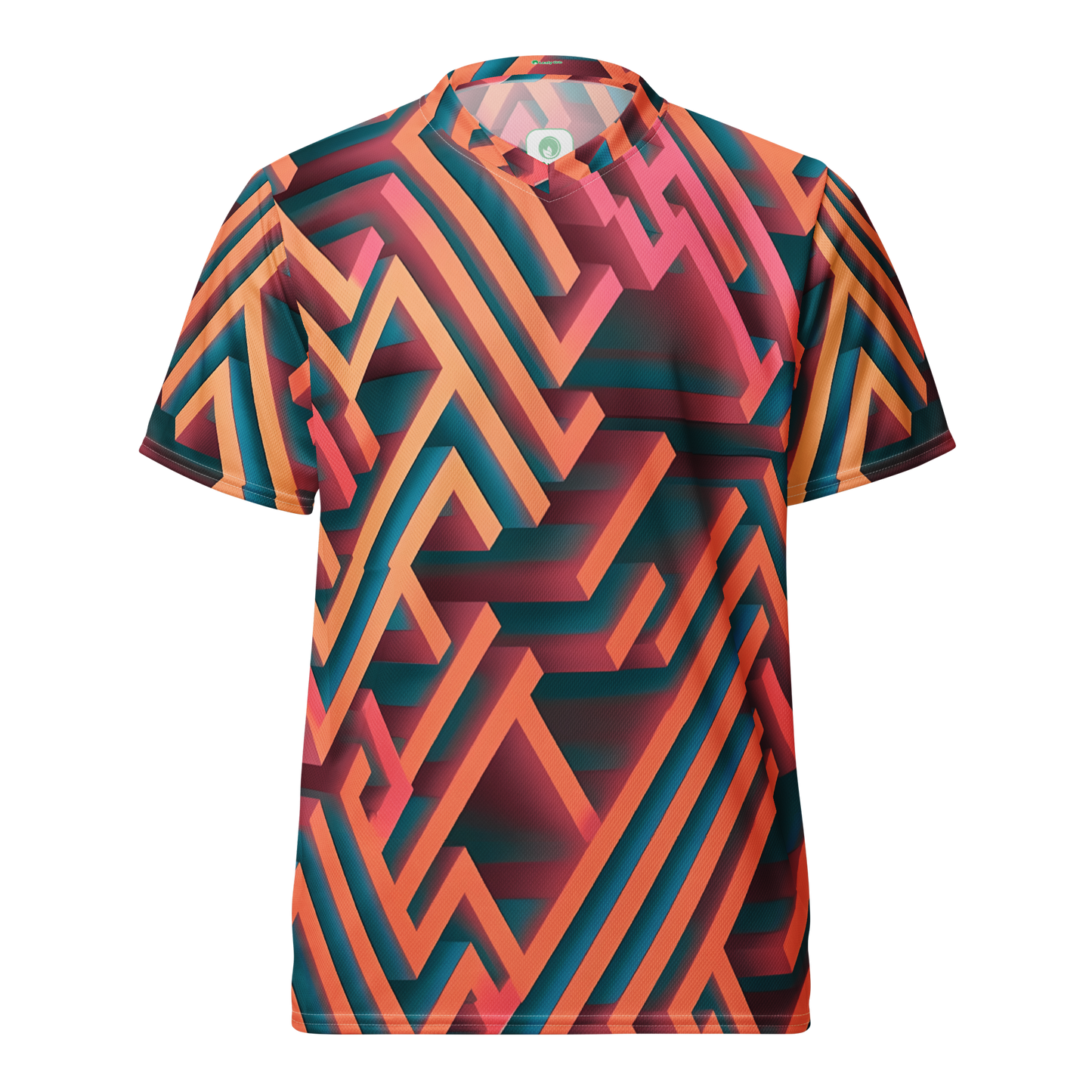 3D Maze Illusion | 3D Patterns | All-Over Print Recycled Unisex Sports Jersey - #1