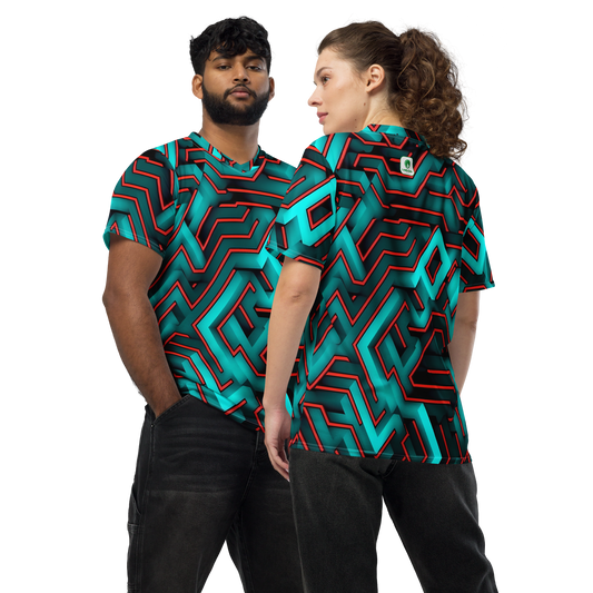 3D Maze Illusion | 3D Patterns | All-Over Print Recycled Unisex Sports Jersey - #2