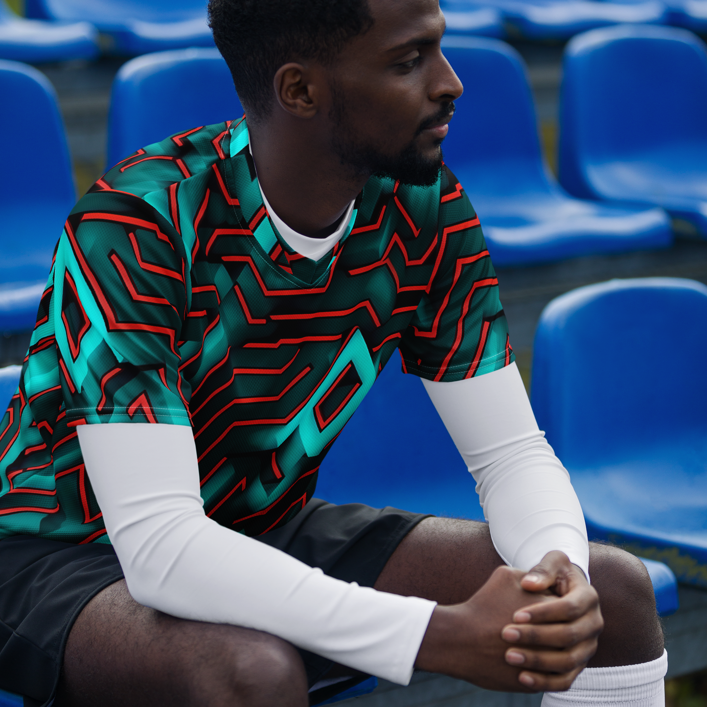 3D Maze Illusion | 3D Patterns | All-Over Print Recycled Unisex Sports Jersey - #2