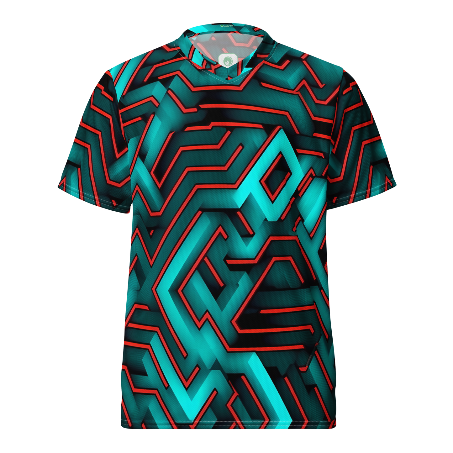 3D Maze Illusion | 3D Patterns | All-Over Print Recycled Unisex Sports Jersey - #2