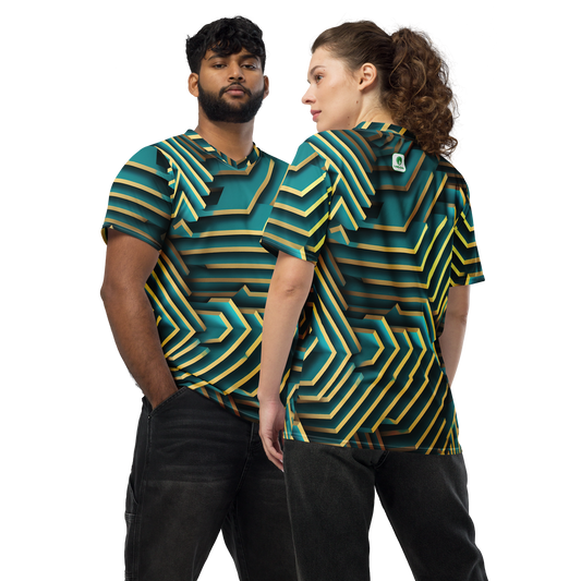 3D Maze Illusion | 3D Patterns | All-Over Print Recycled Unisex Sports Jersey - #5