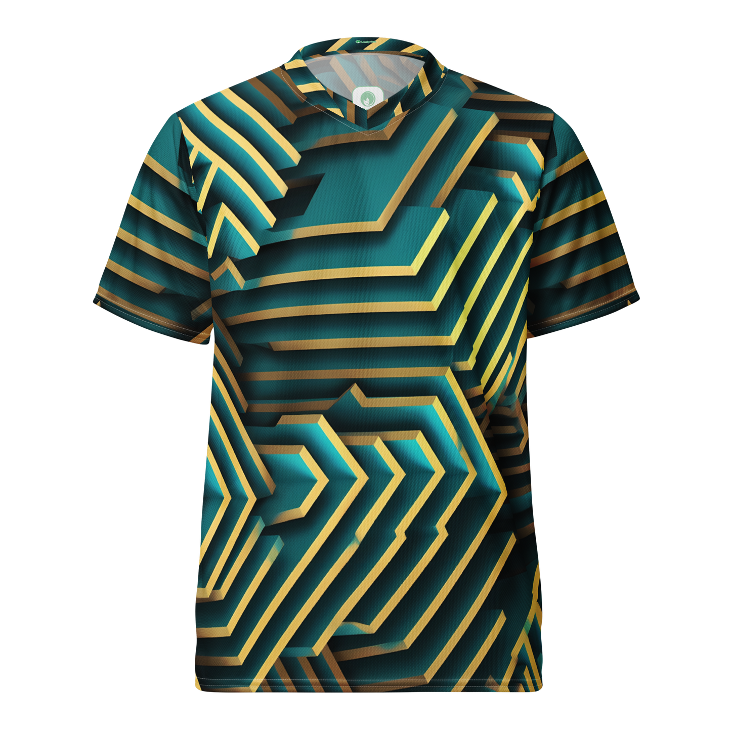 3D Maze Illusion | 3D Patterns | All-Over Print Recycled Unisex Sports Jersey - #5