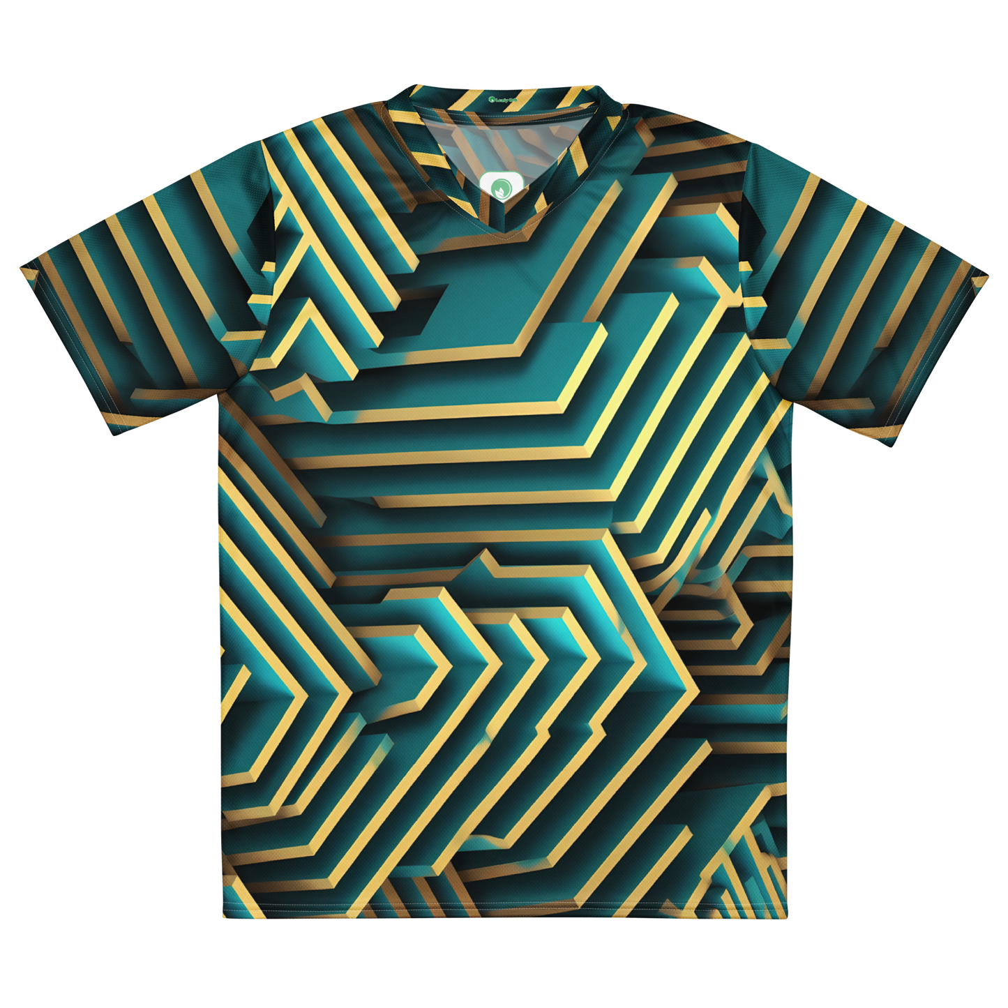 3D Maze Illusion | 3D Patterns | All-Over Print Recycled Unisex Sports Jersey - #5