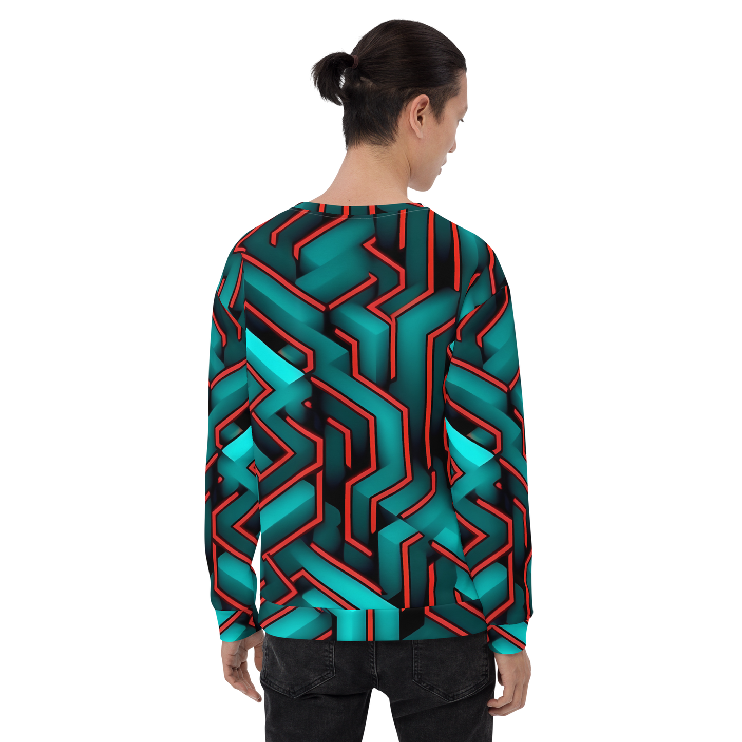 3D Maze Illusion | 3D Patterns | All-Over Print Unisex Sweatshirt - #2