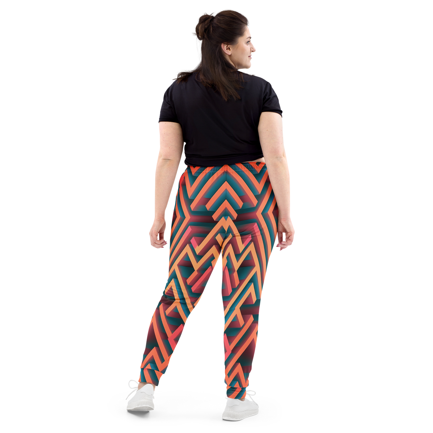 3D Maze Illusion | 3D Patterns | All-Over Print Women's Joggers - #1
