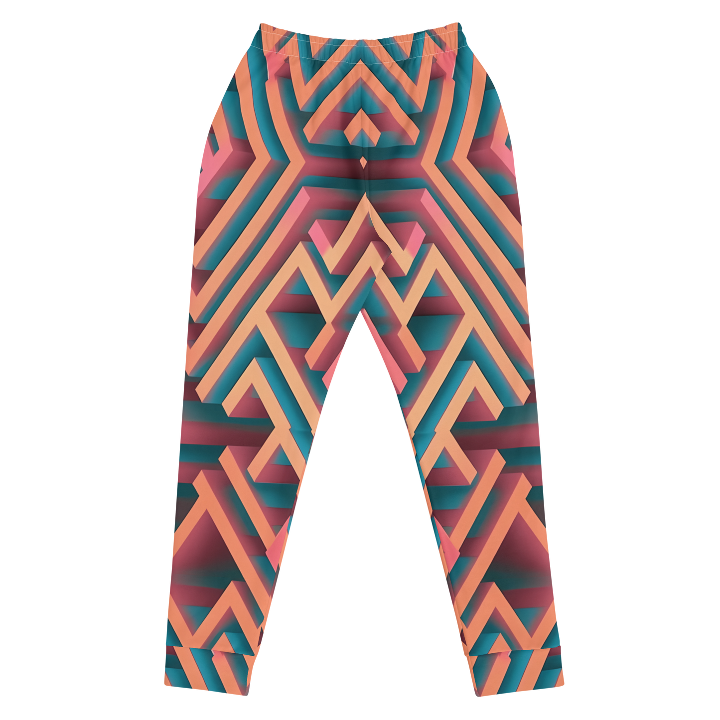 3D Maze Illusion | 3D Patterns | All-Over Print Women's Joggers - #1