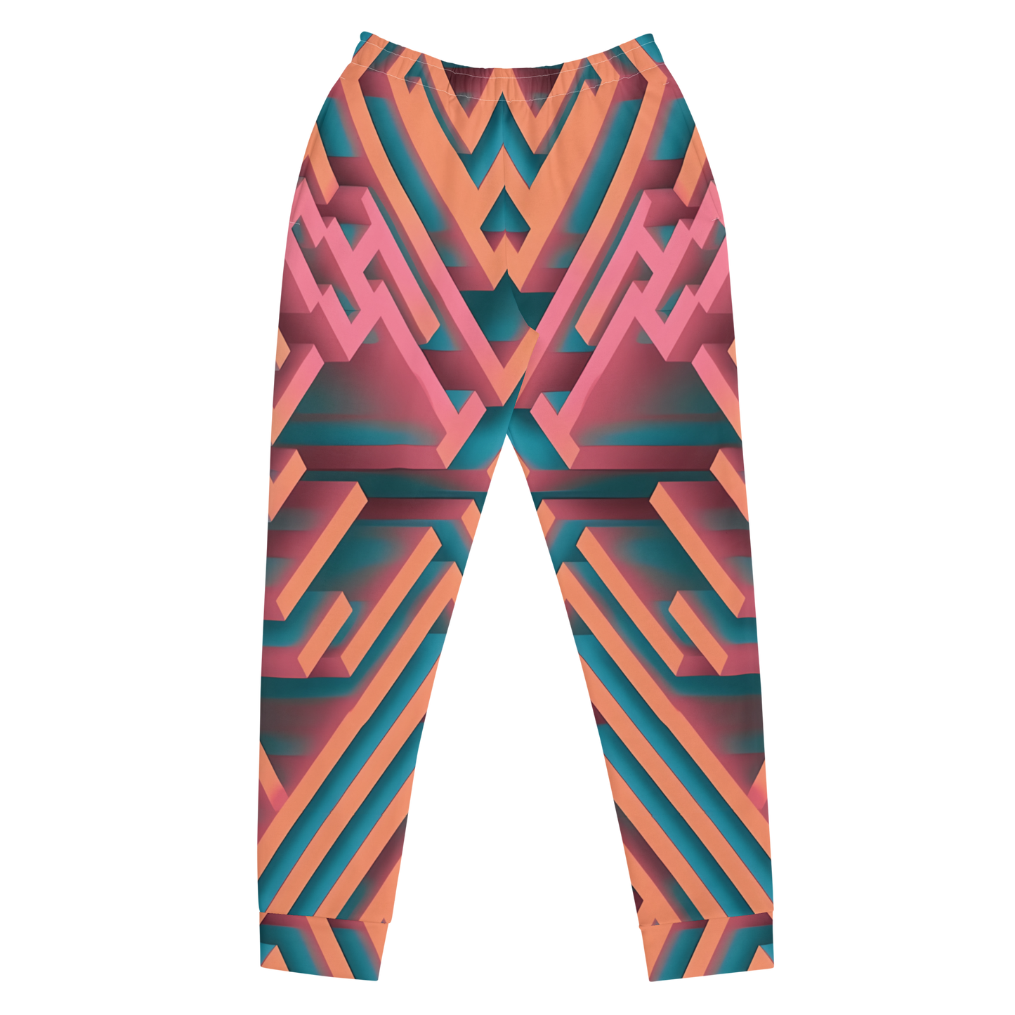 3D Maze Illusion | 3D Patterns | All-Over Print Women's Joggers - #1