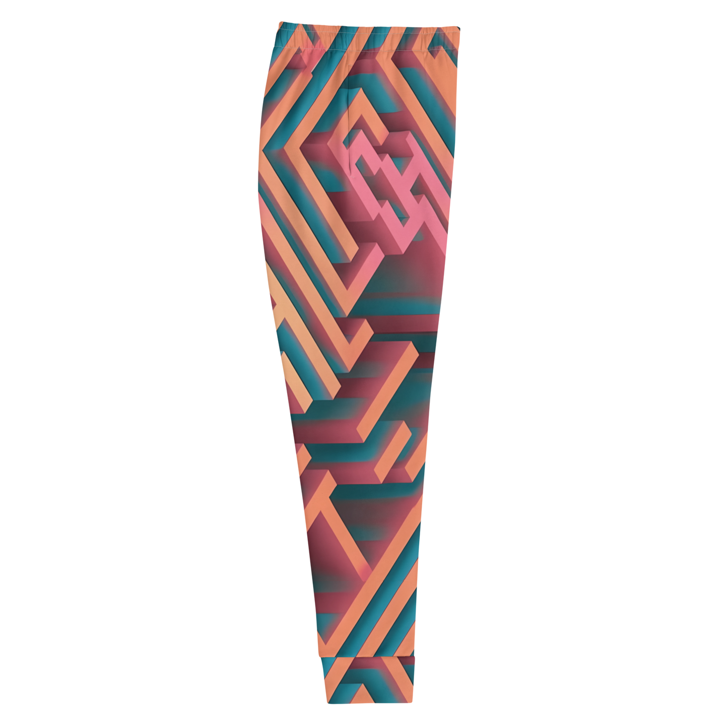 3D Maze Illusion | 3D Patterns | All-Over Print Women's Joggers - #1