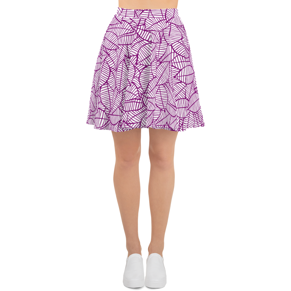 Colorful Fall Leaves | Seamless Patterns | All-Over Print Skater Skirt - #7